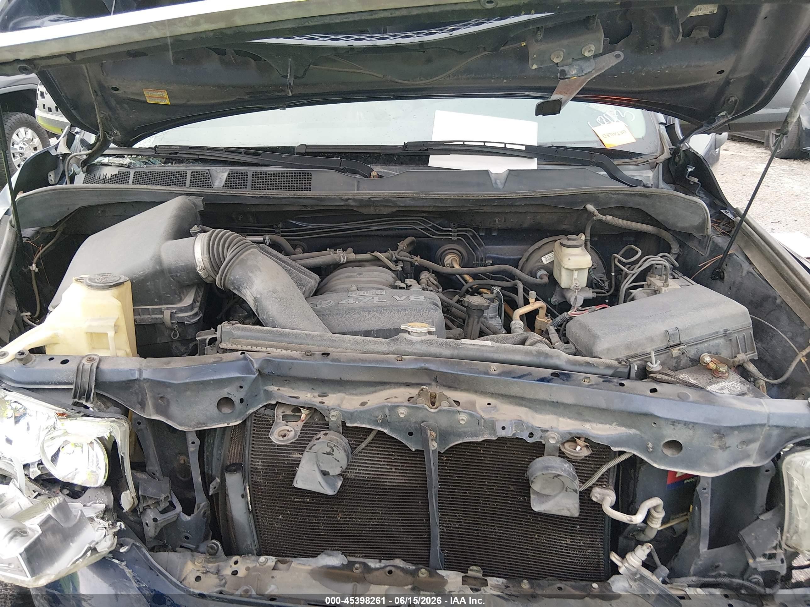2008 Toyota Tundra Base 4.7l V8 Blue vin: 5TFRT54158X016843