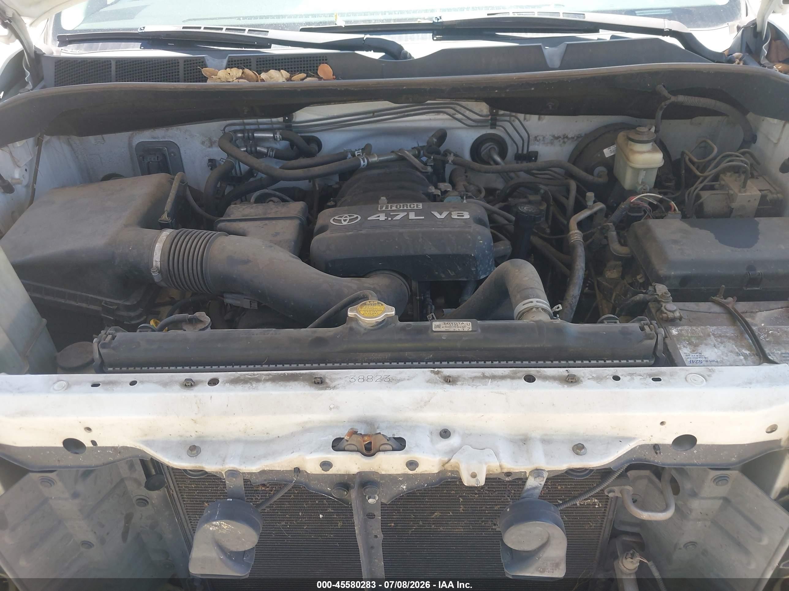 2007 Toyota Tundra Sr5 4.7l V8 White vin: 5TFRT54167X008202