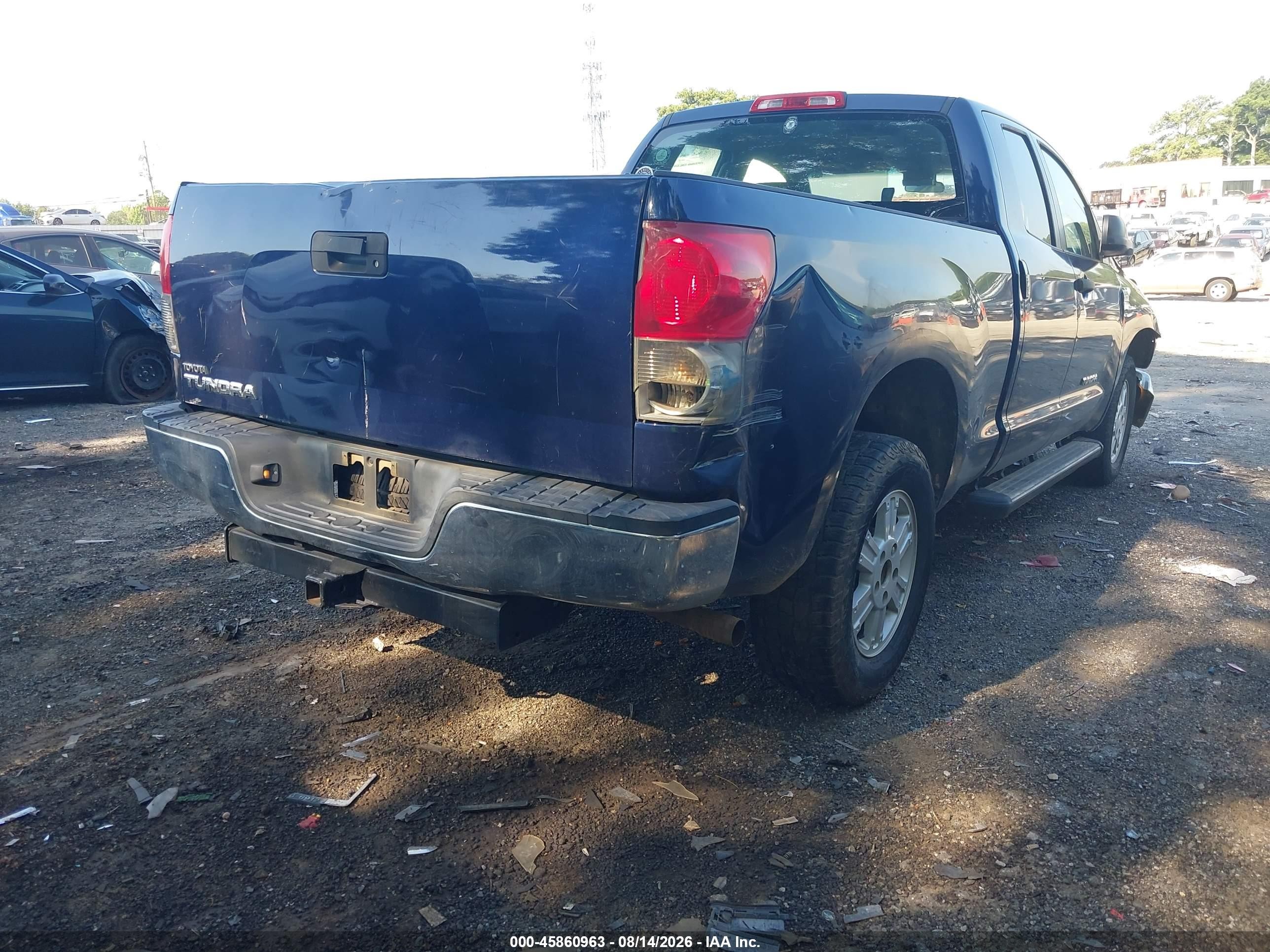 2008 Toyota Tundra Base 4.7l V8 Blue vin: 5TFRT54168X025969