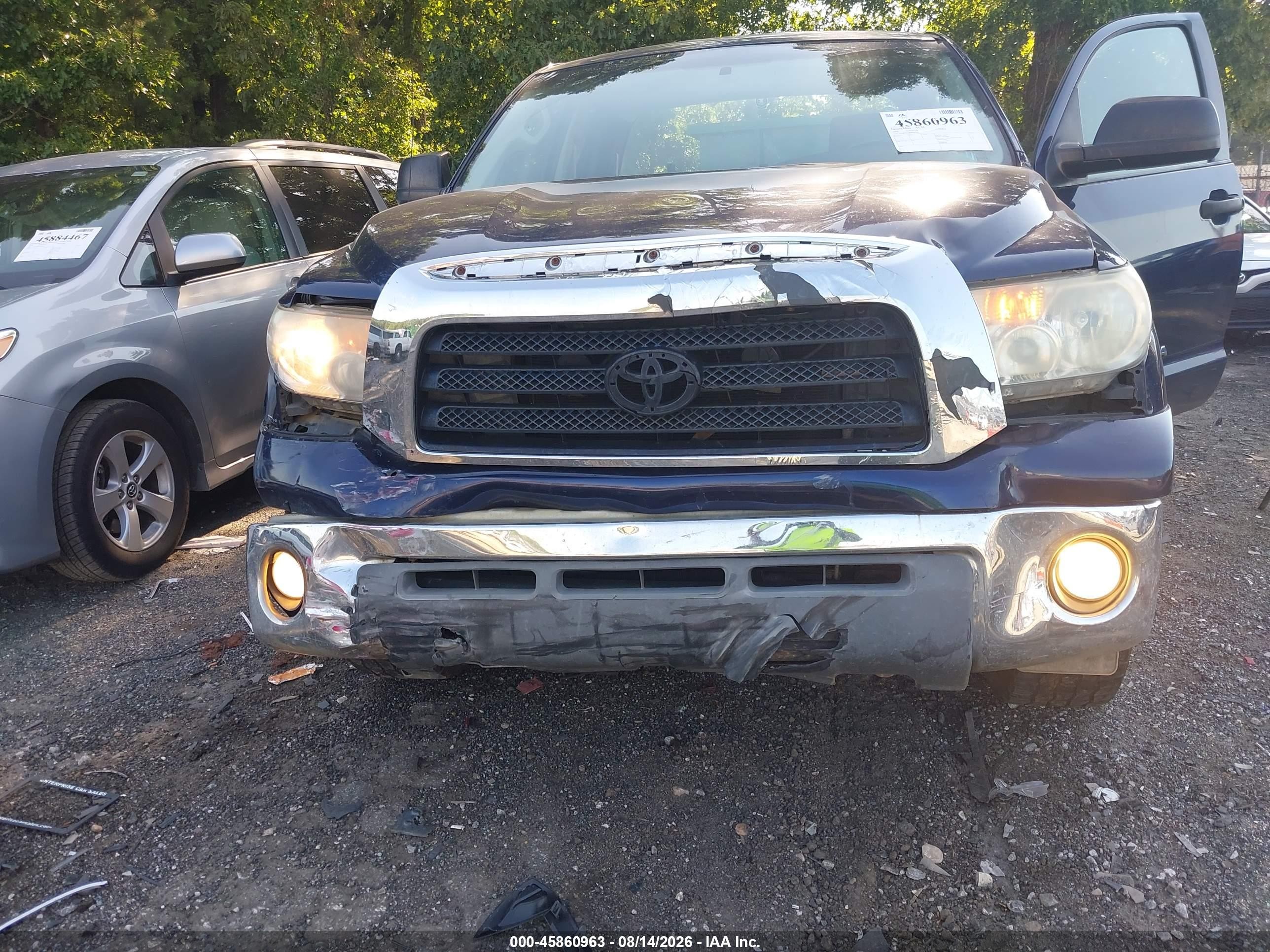 2008 Toyota Tundra Base 4.7l V8 Blue vin: 5TFRT54168X025969