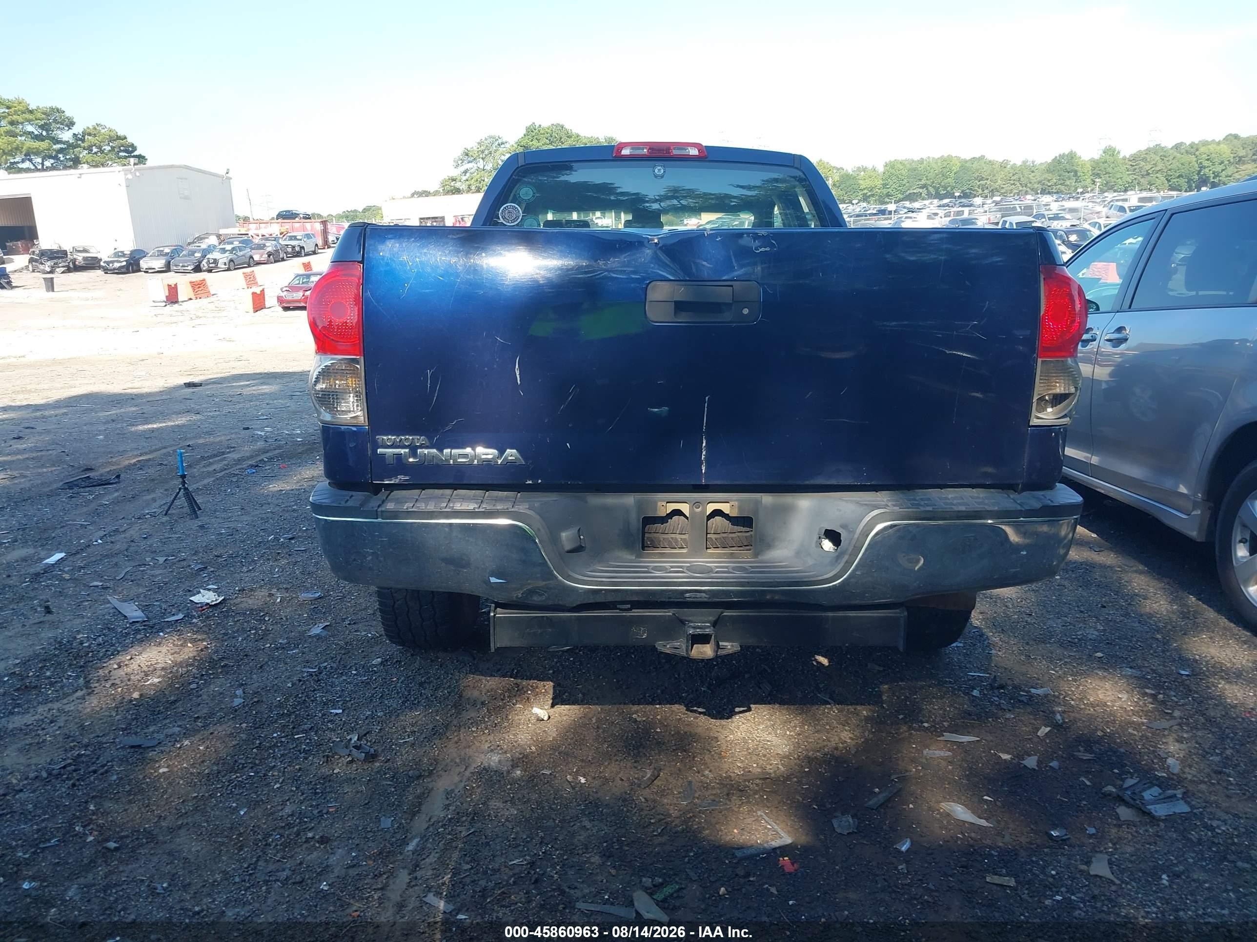 2008 Toyota Tundra Base 4.7l V8 Blue vin: 5TFRT54168X025969