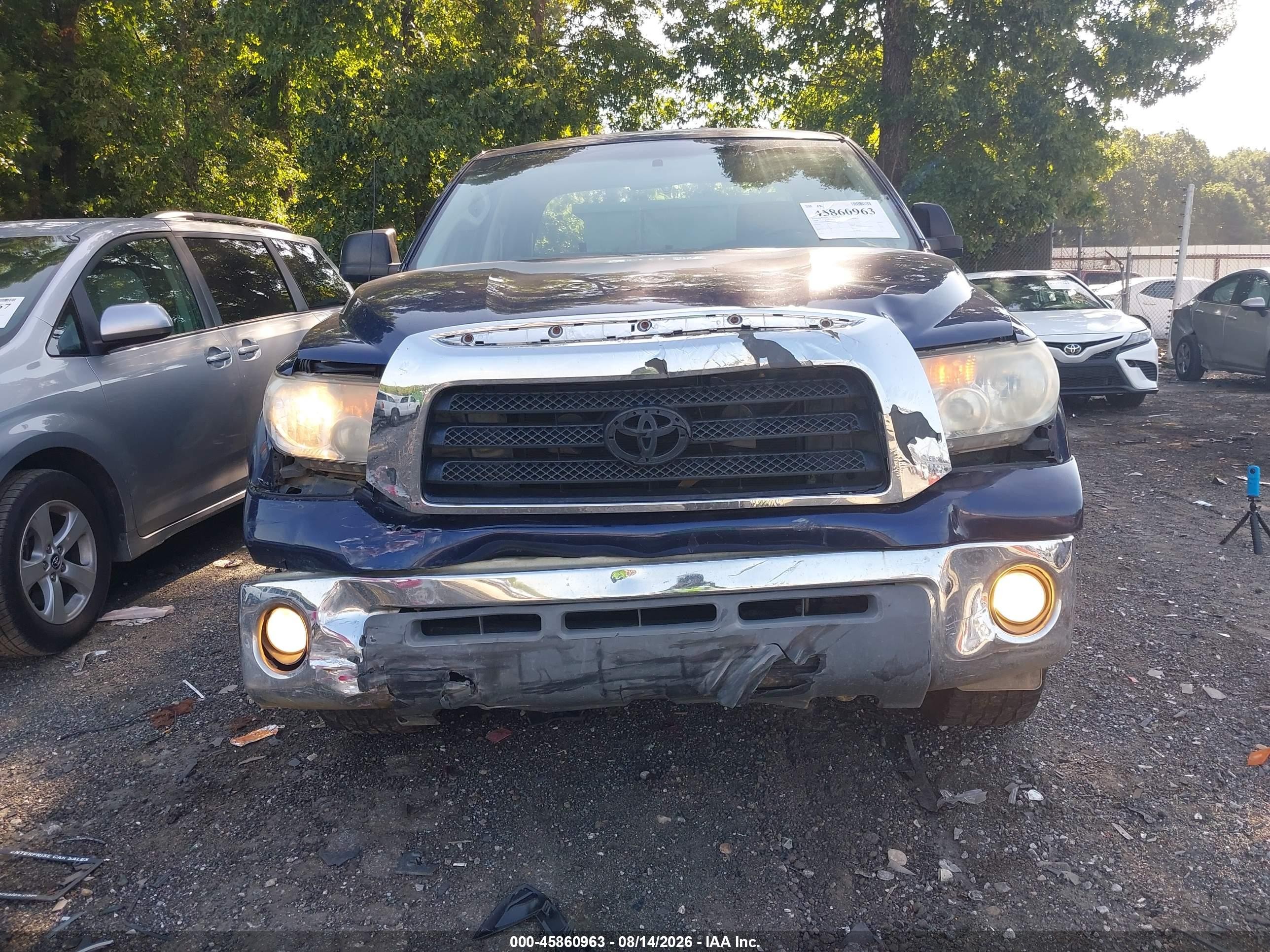 2008 Toyota Tundra Base 4.7l V8 Blue vin: 5TFRT54168X025969