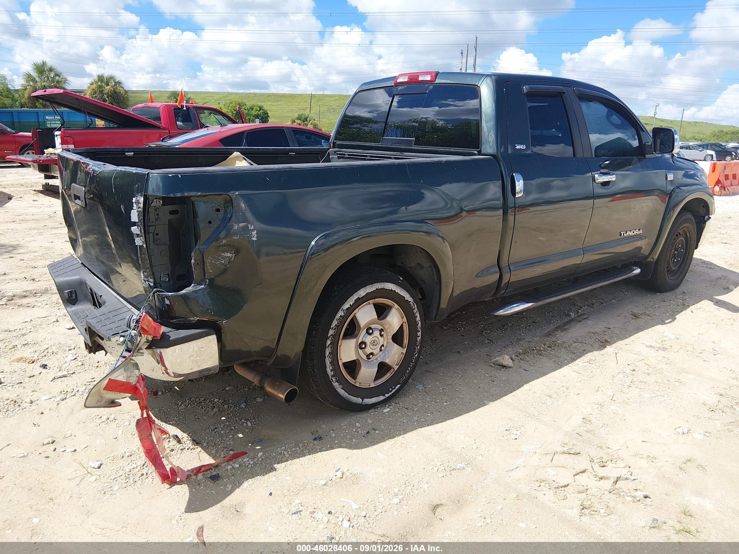 2007 Toyota Tundra Sr5 4.7l V8 Green vin: 5TFRT54187X005379