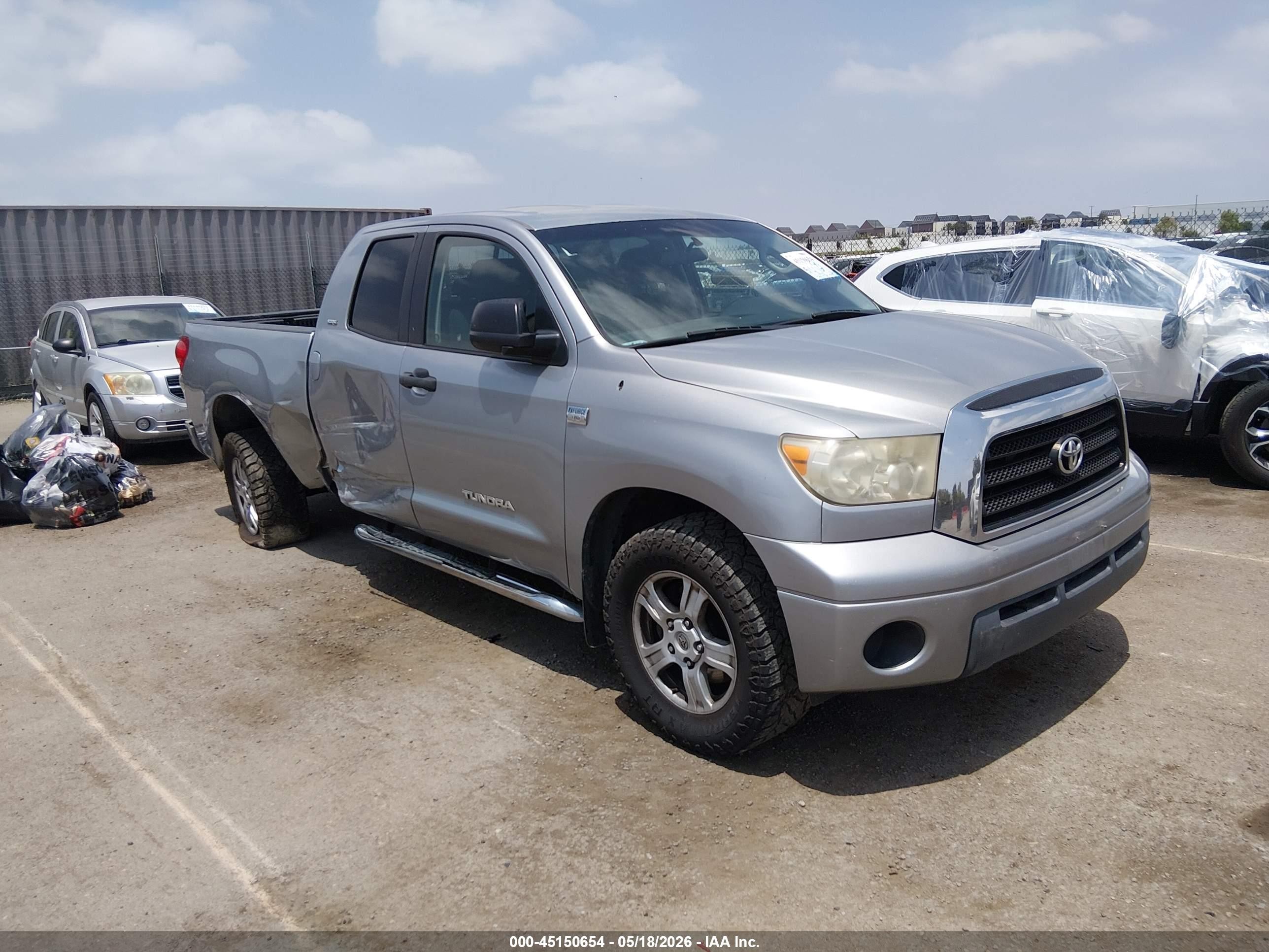 2009 Toyota Tundra Sr5 4.7l V8 Silver vin: 5TFRT54189X029085