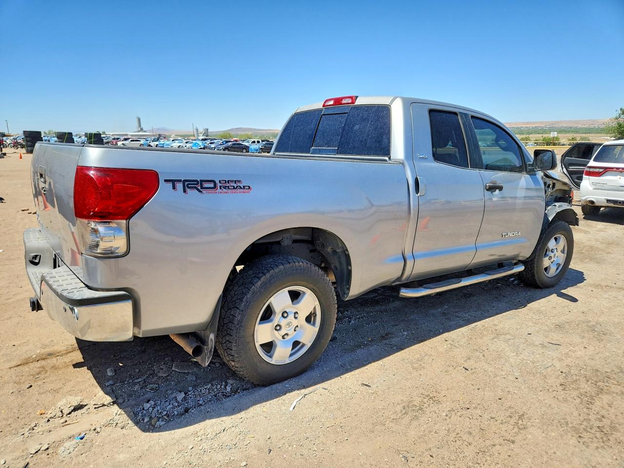 2007 Toyota Tundra Double Cab Sr5 Silver vin: 5TFRT54197X013314