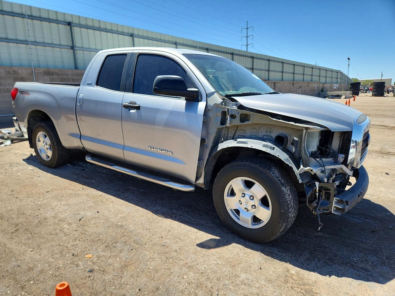 2007 Toyota Tundra Double Cab Sr5 Silver vin: 5TFRT54197X013314