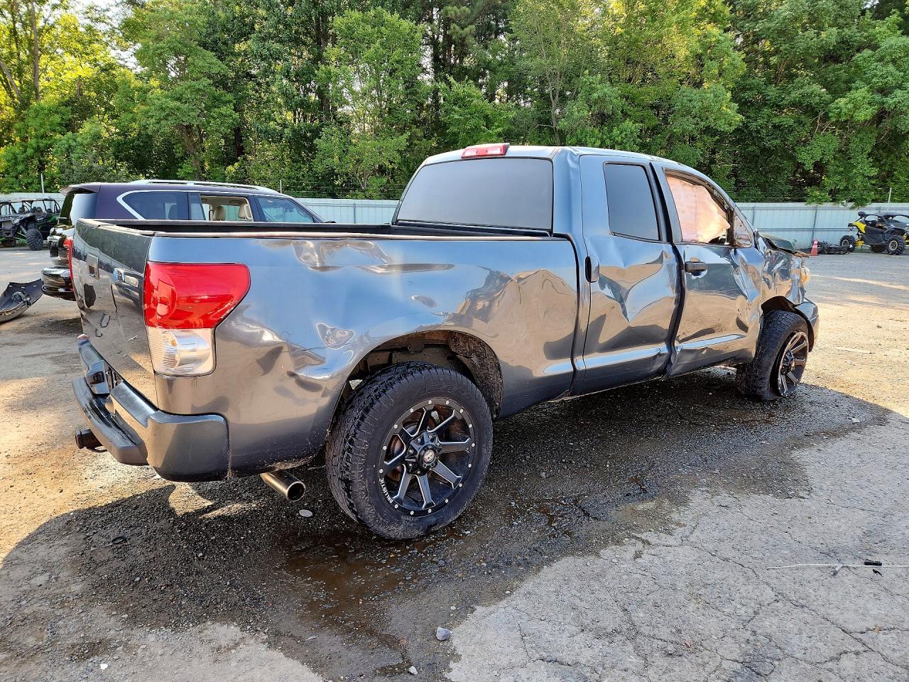 2007 Toyota Tundra Double Cab Sr5 Blue vin: 5TFRT54197X013703