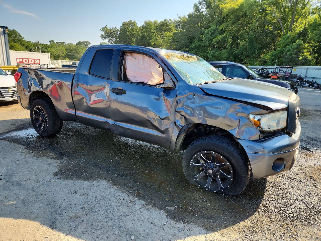 2007 Toyota Tundra Double Cab Sr5 Blue vin: 5TFRT54197X013703