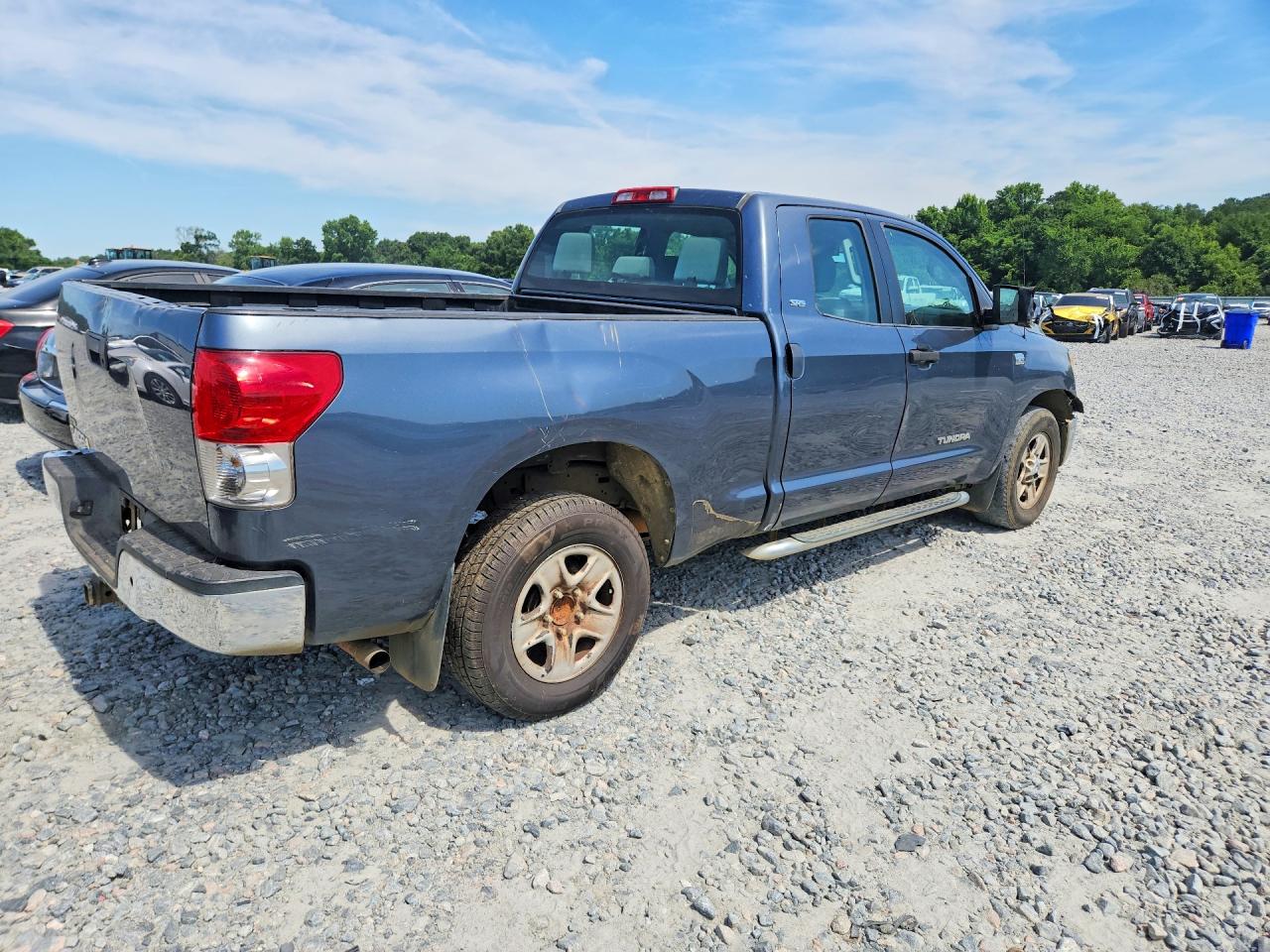 2007 Toyota Tundra Double Cab Sr5 Blue vin: 5TFRT541X7X009997