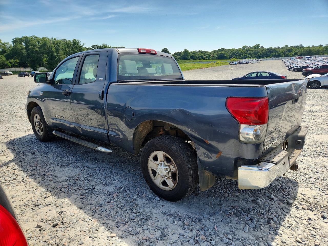 2007 Toyota Tundra Double Cab Sr5 Blue vin: 5TFRT541X7X009997