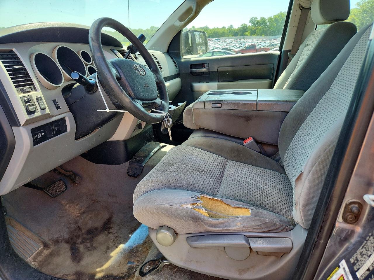 2007 Toyota Tundra Double Cab Sr5 Blue vin: 5TFRT541X7X009997
