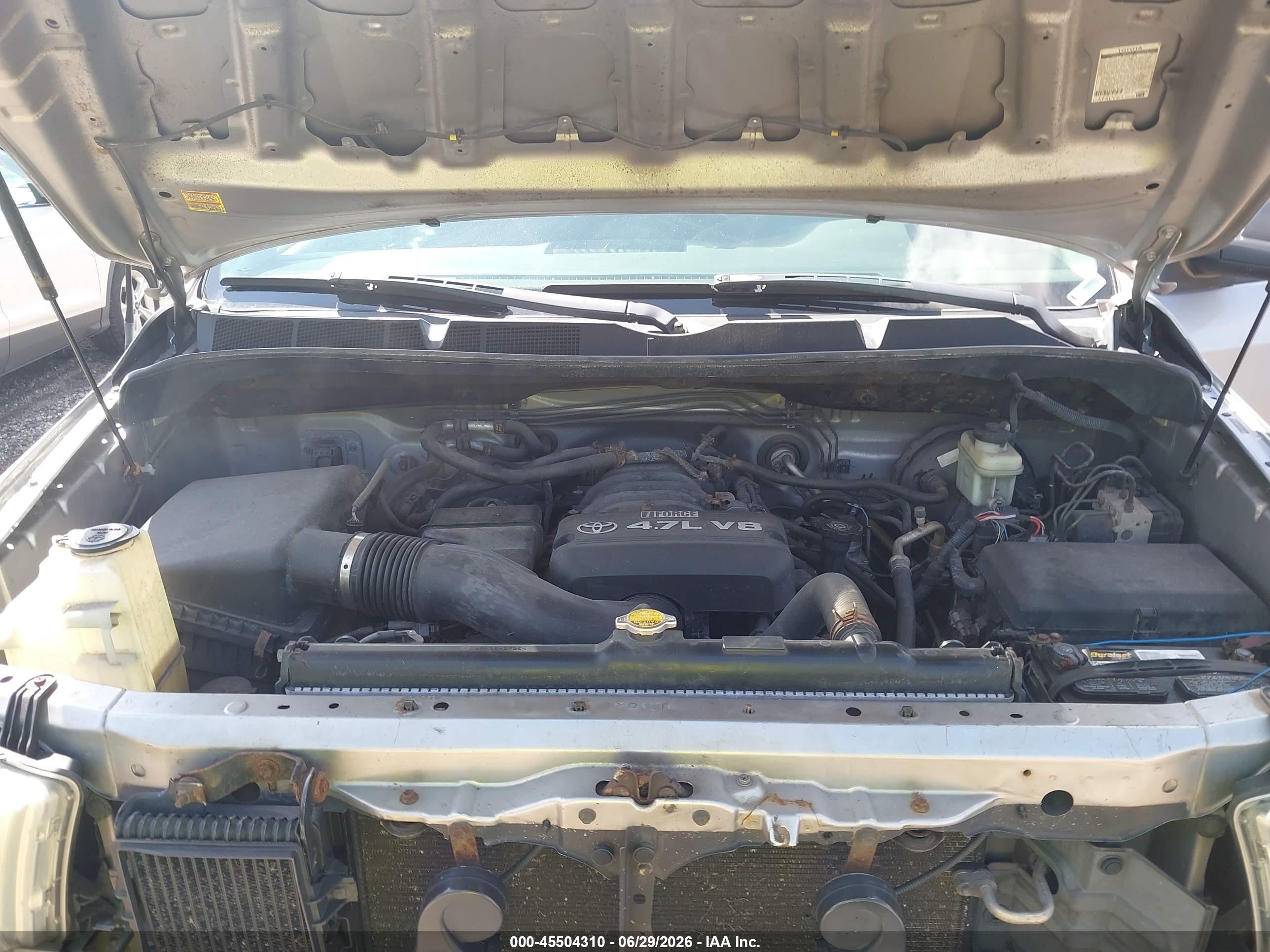2008 Toyota Tundra Base 4.7l V8 Silver vin: 5TFRT541X8X020063