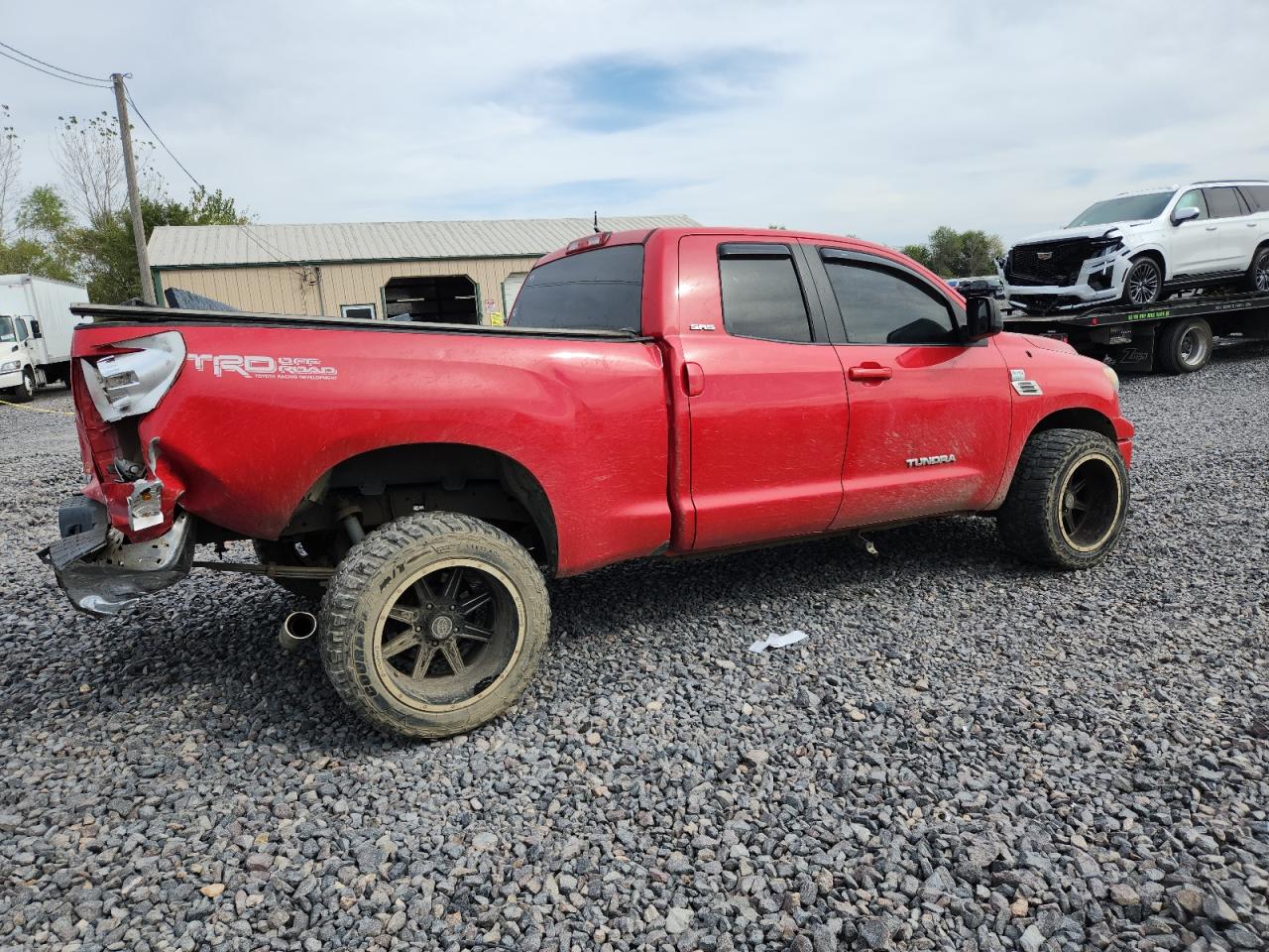 2008 Toyota Tundra Double Cab Red vin: 5TFRT541X8X025540