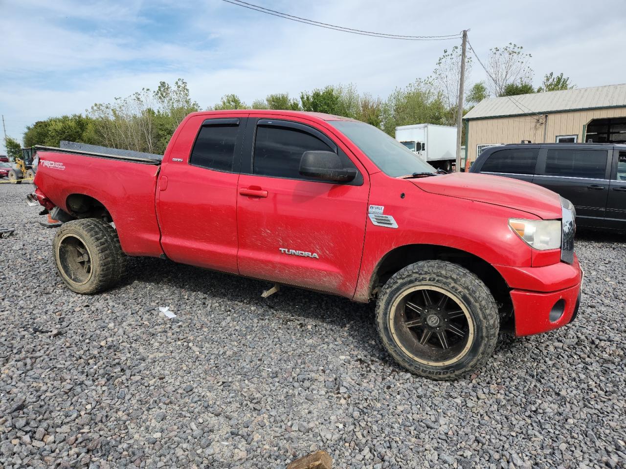 2008 Toyota Tundra Double Cab Red vin: 5TFRT541X8X025540