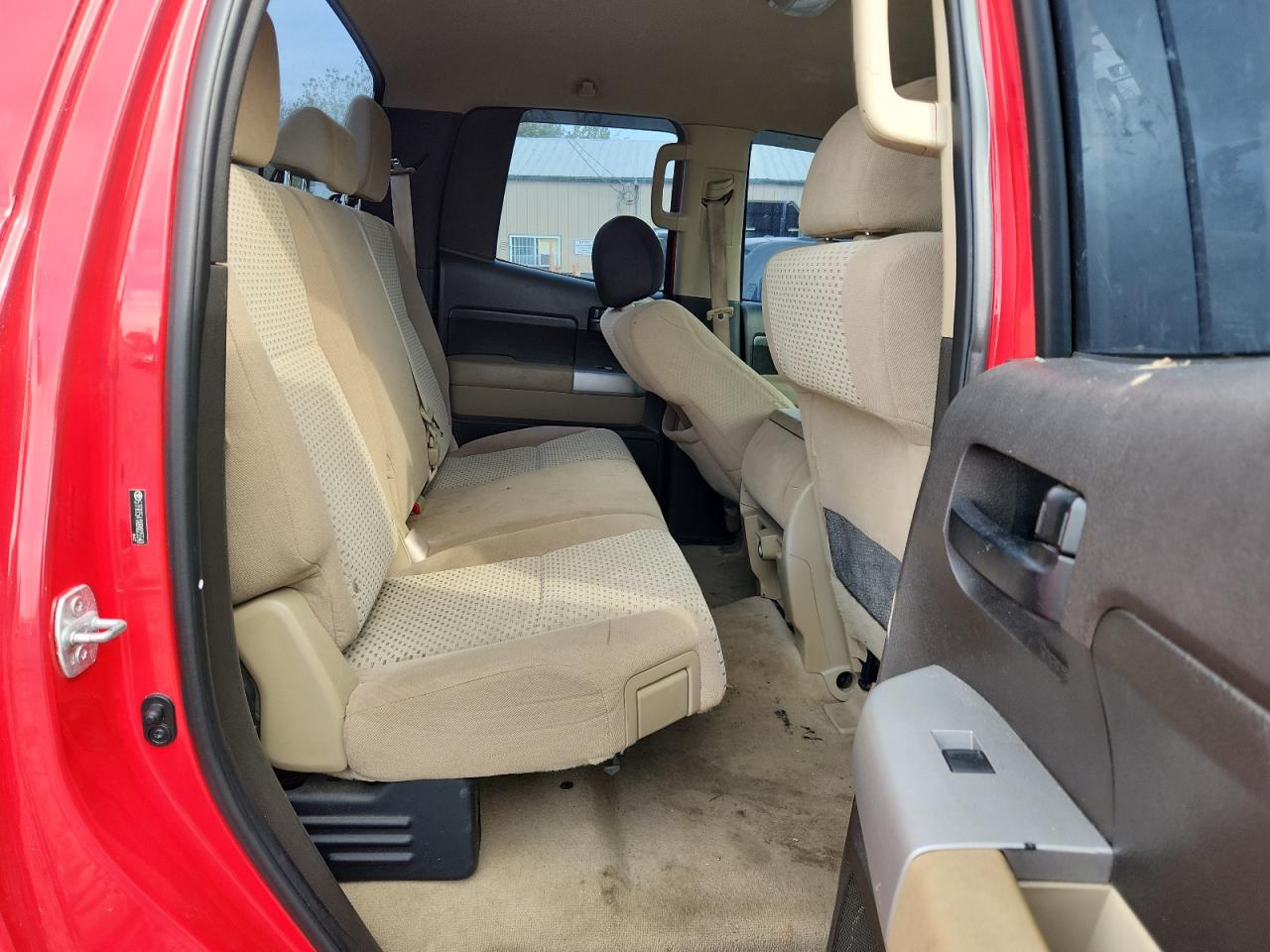 2008 Toyota Tundra Double Cab Red vin: 5TFRT541X8X025540