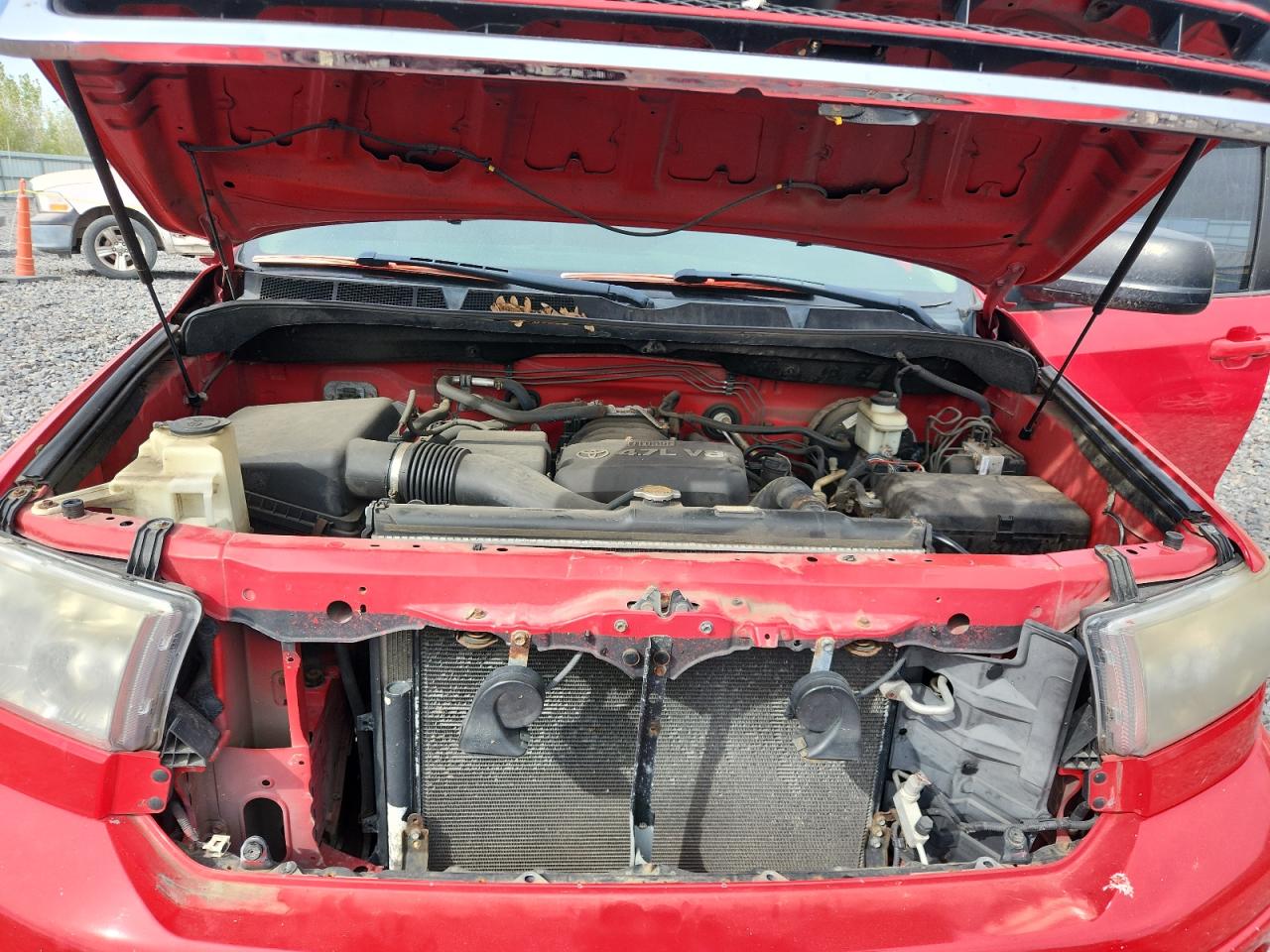 2008 Toyota Tundra Double Cab Red vin: 5TFRT541X8X025540