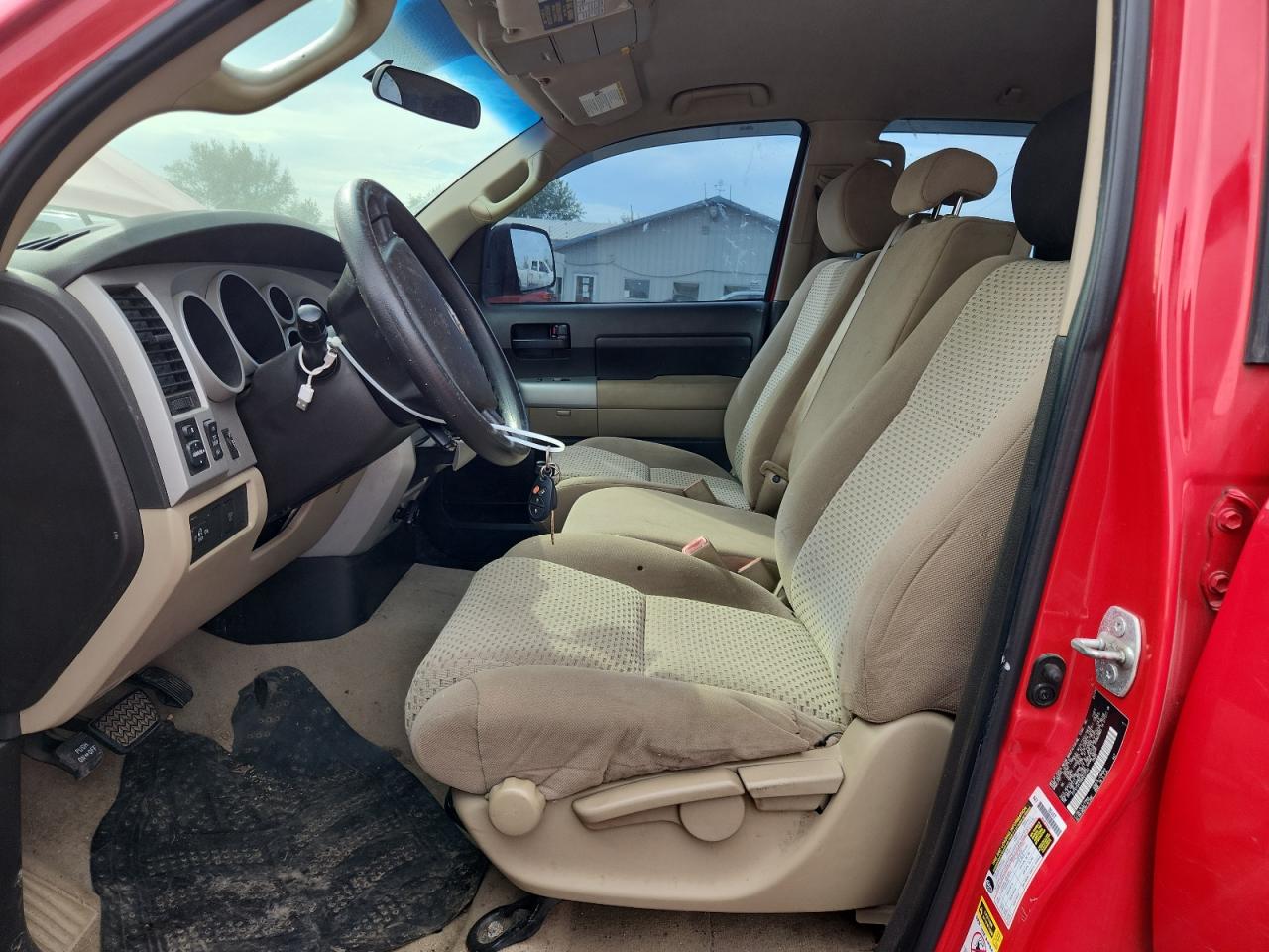 2008 Toyota Tundra Double Cab Red vin: 5TFRT541X8X025540