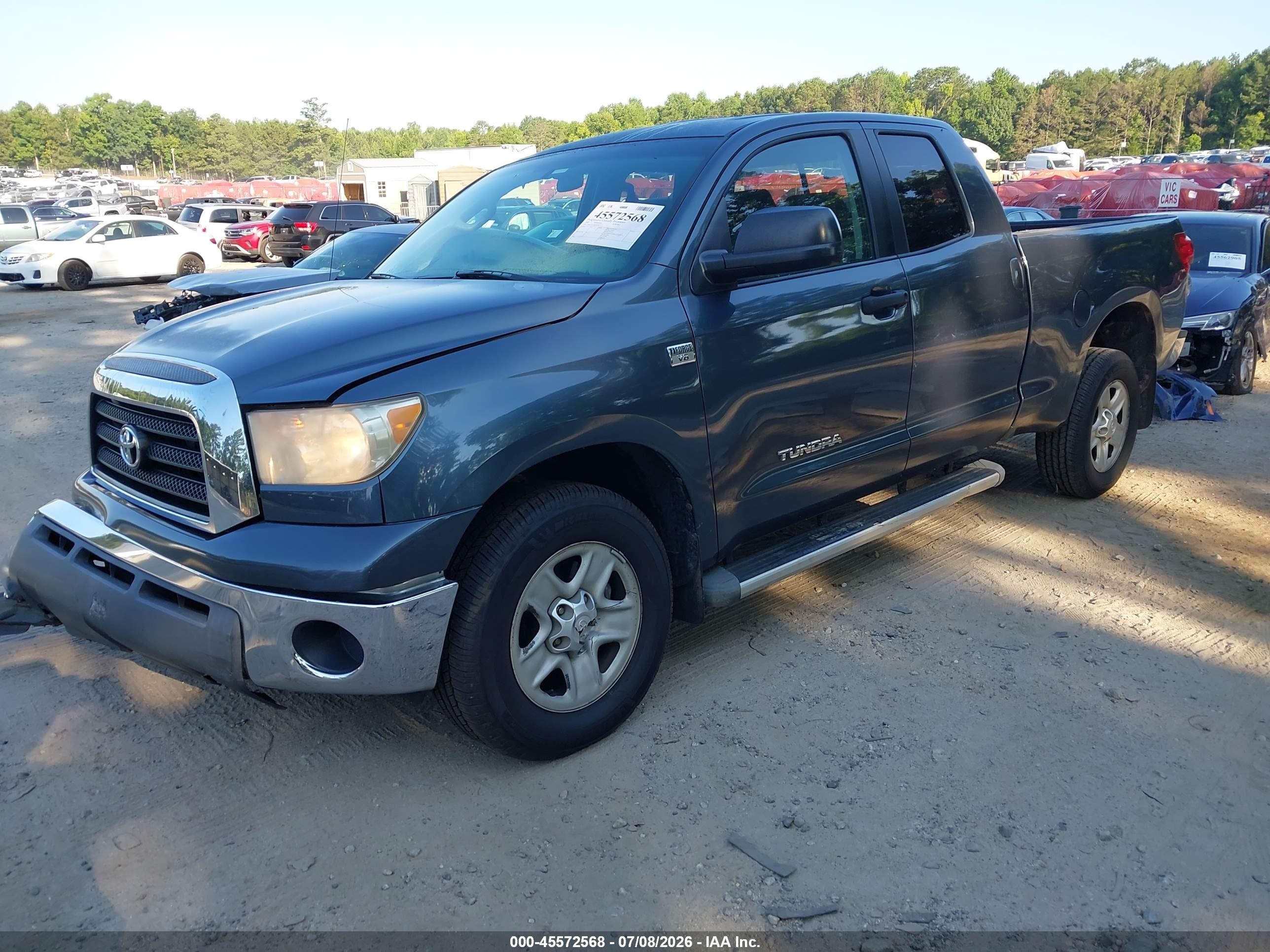 2008 Toyota Tundra Base 4.7l V8 Blue vin: 5TFRT541X8X026591
