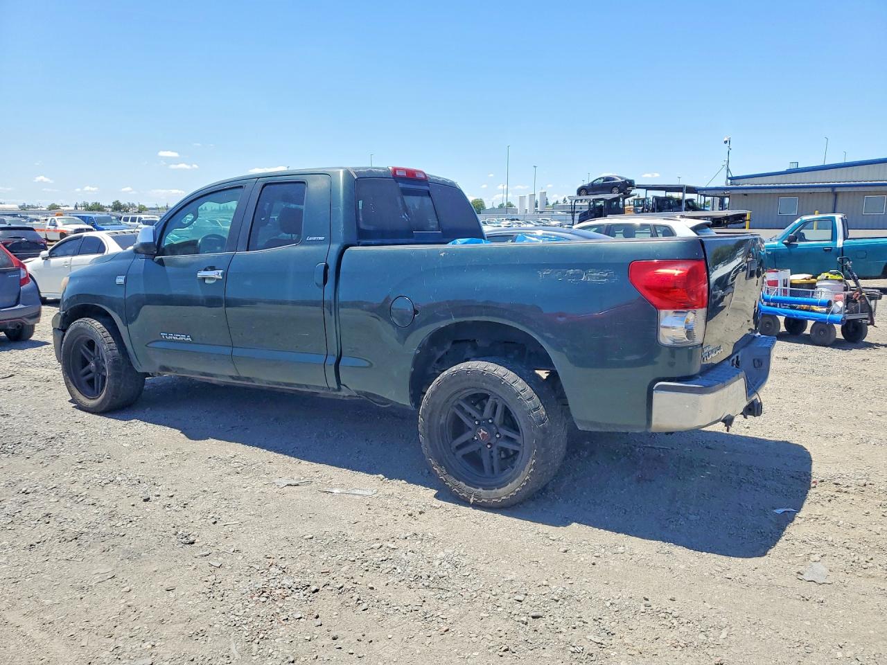 2007 Toyota Tundra Double Cab Limited Зеленый vin: 5TFRT58107X008254
