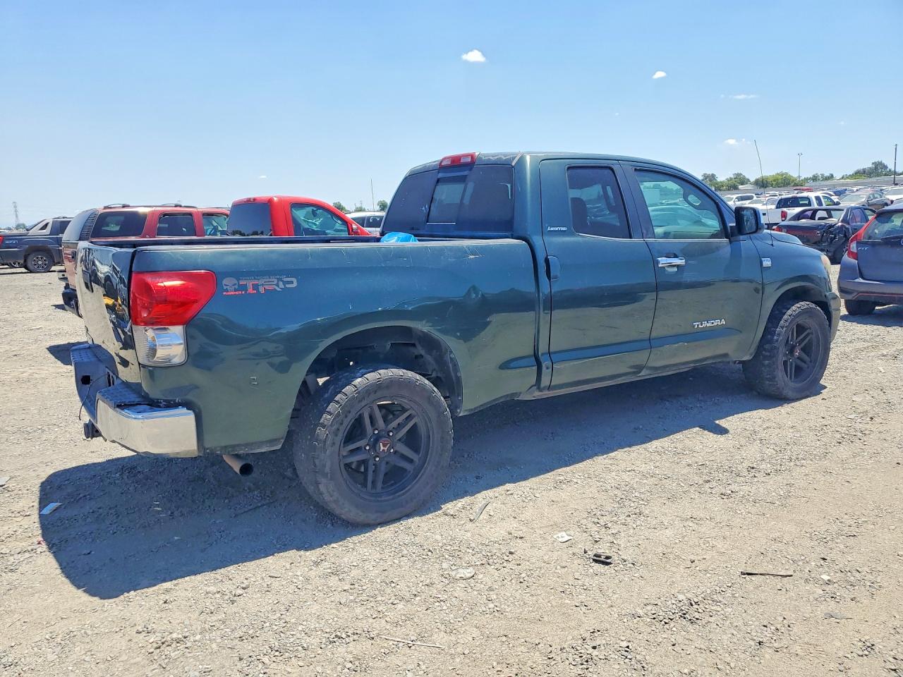 2007 Toyota Tundra Double Cab Limited Зеленый vin: 5TFRT58107X008254