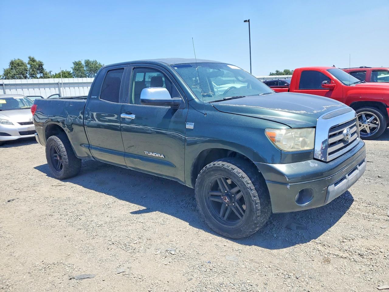 2007 Toyota Tundra Double Cab Limited Зеленый vin: 5TFRT58107X008254