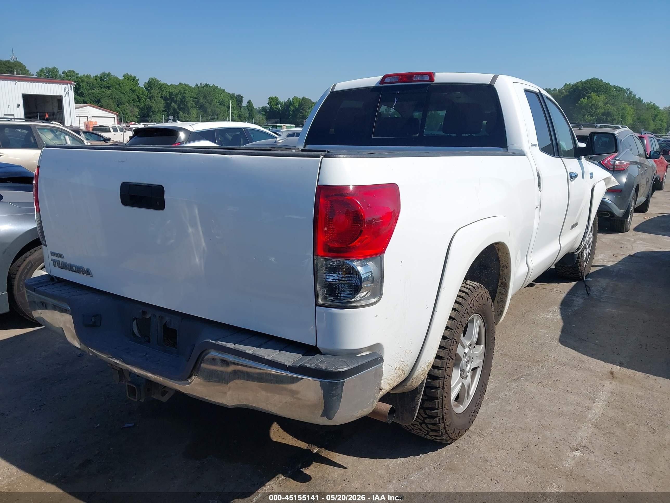 2007 Toyota Tundra Limited 4.7l V8 White vin: 5TFRT58167X012034