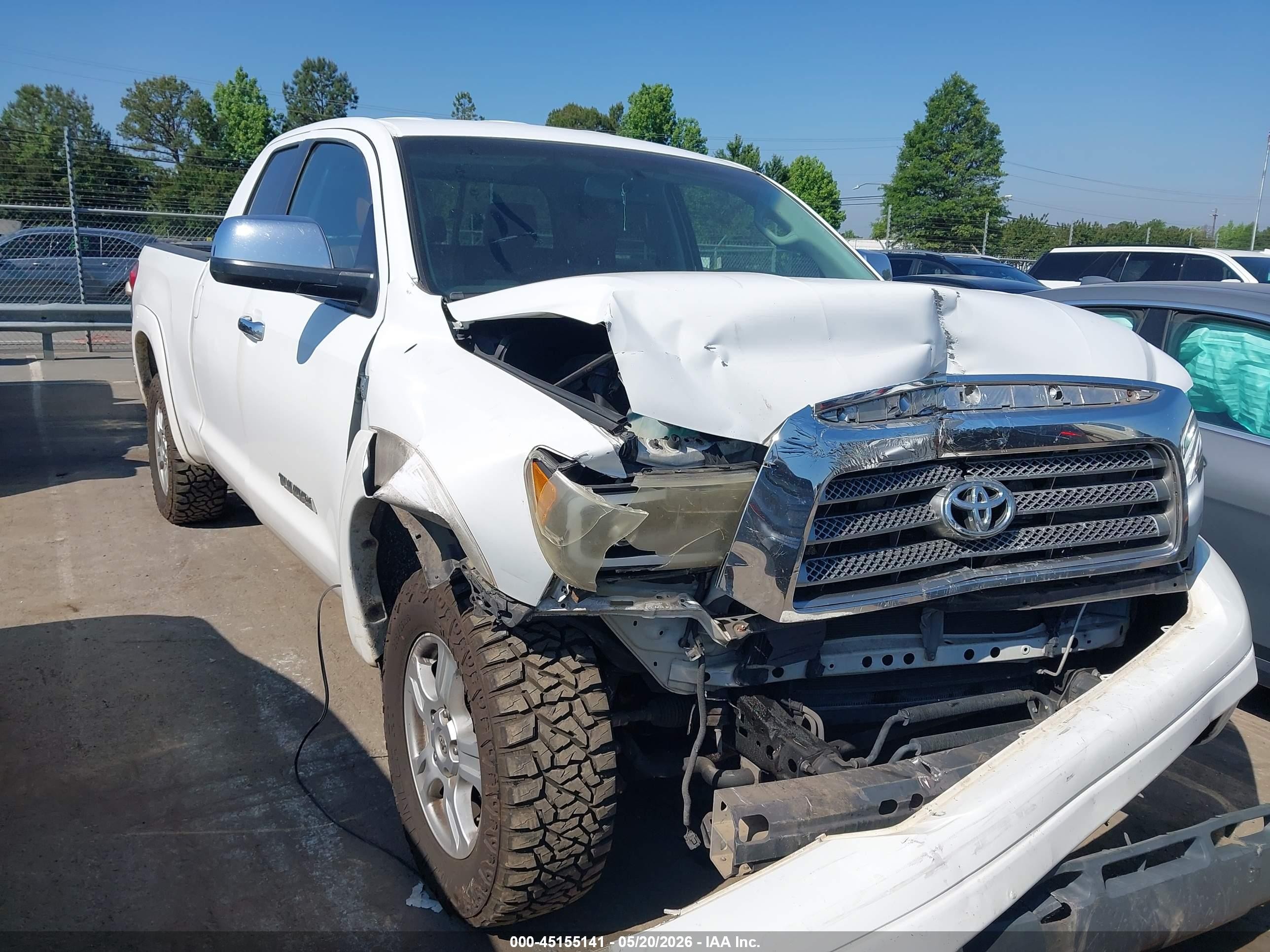 2007 Toyota Tundra Limited 4.7l V8 White vin: 5TFRT58167X012034
