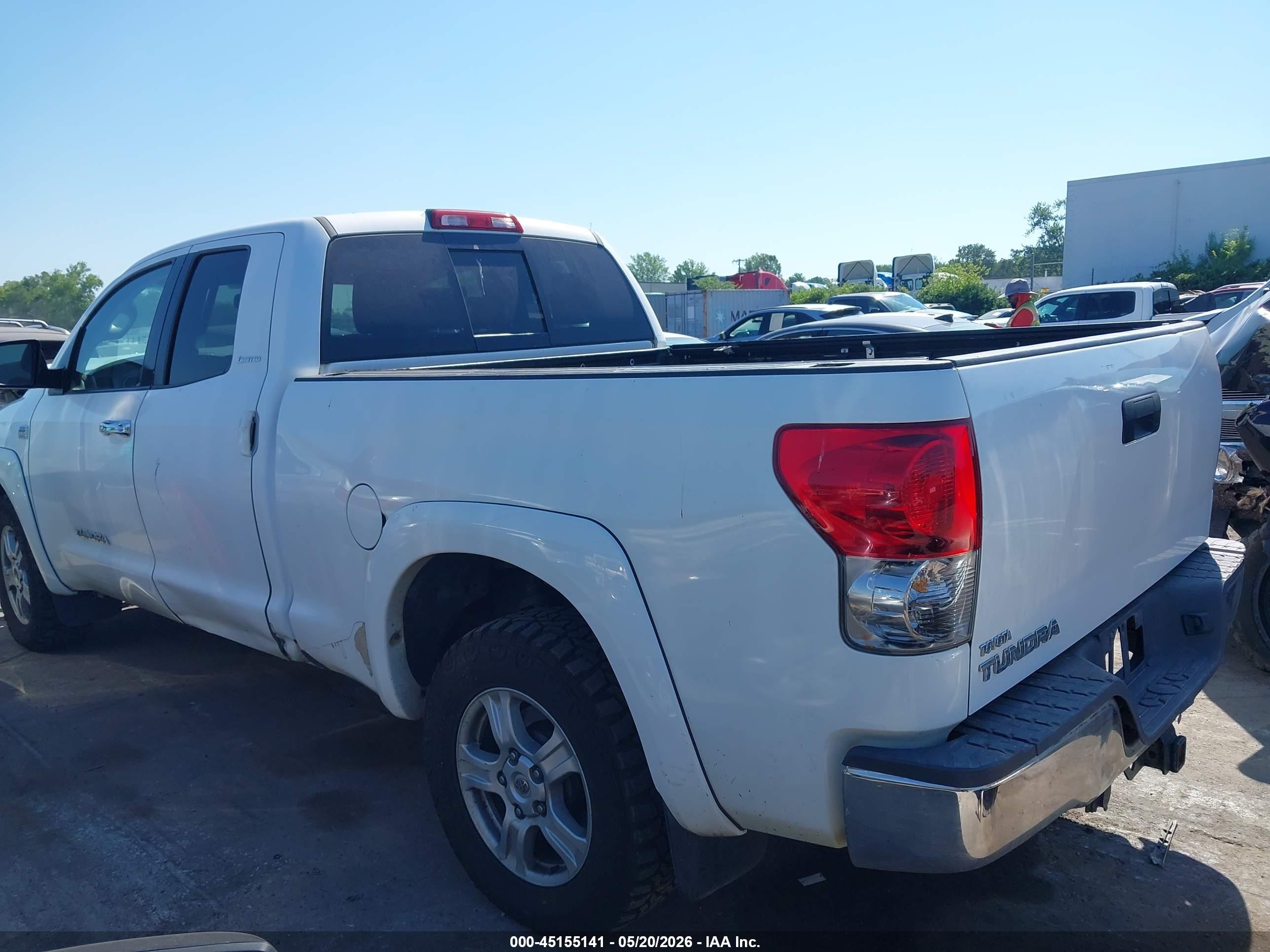 2007 Toyota Tundra Limited 4.7l V8 White vin: 5TFRT58167X012034
