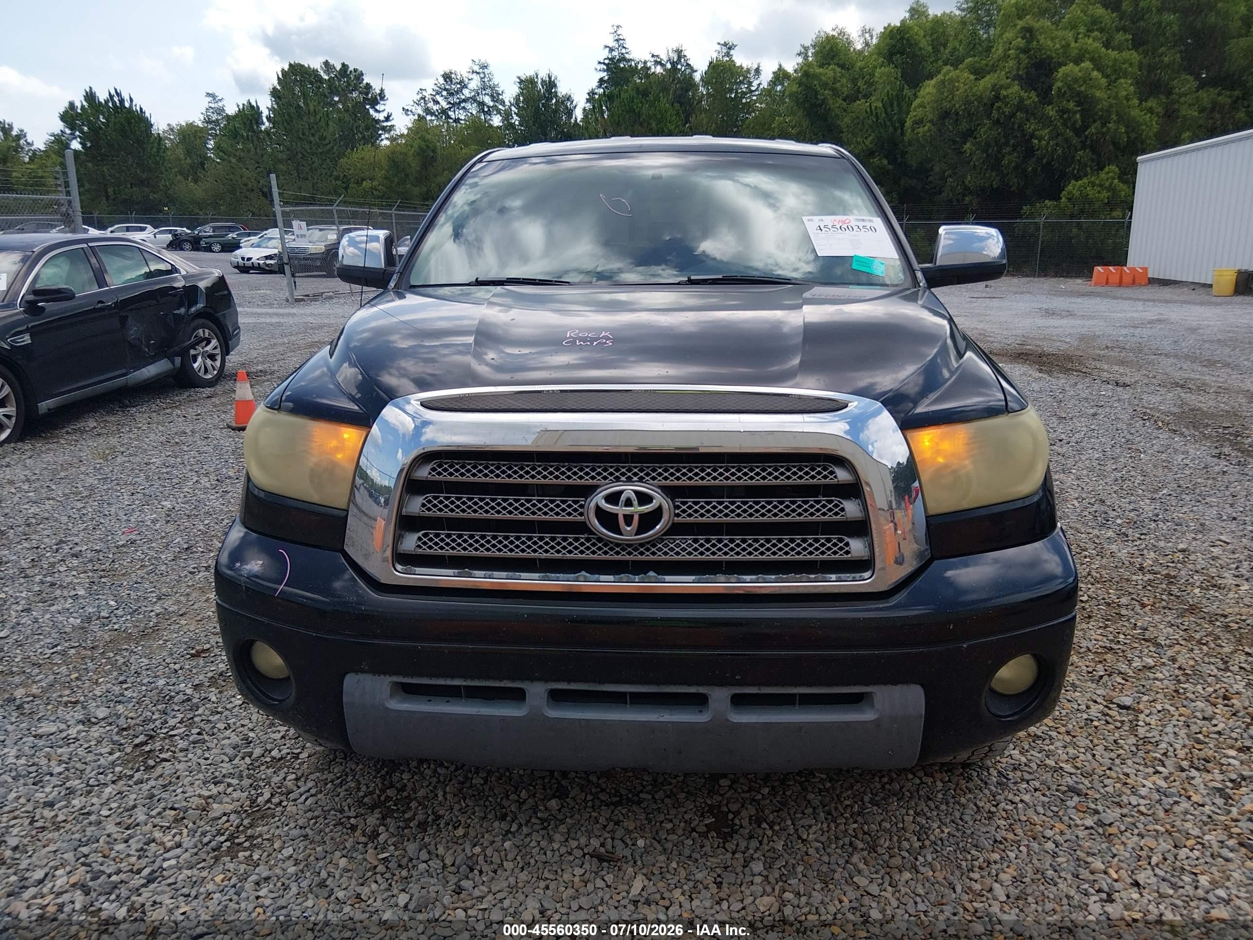 2008 Toyota Tundra Limited 4.7l V8 Black vin: 5TFRT58178X019320