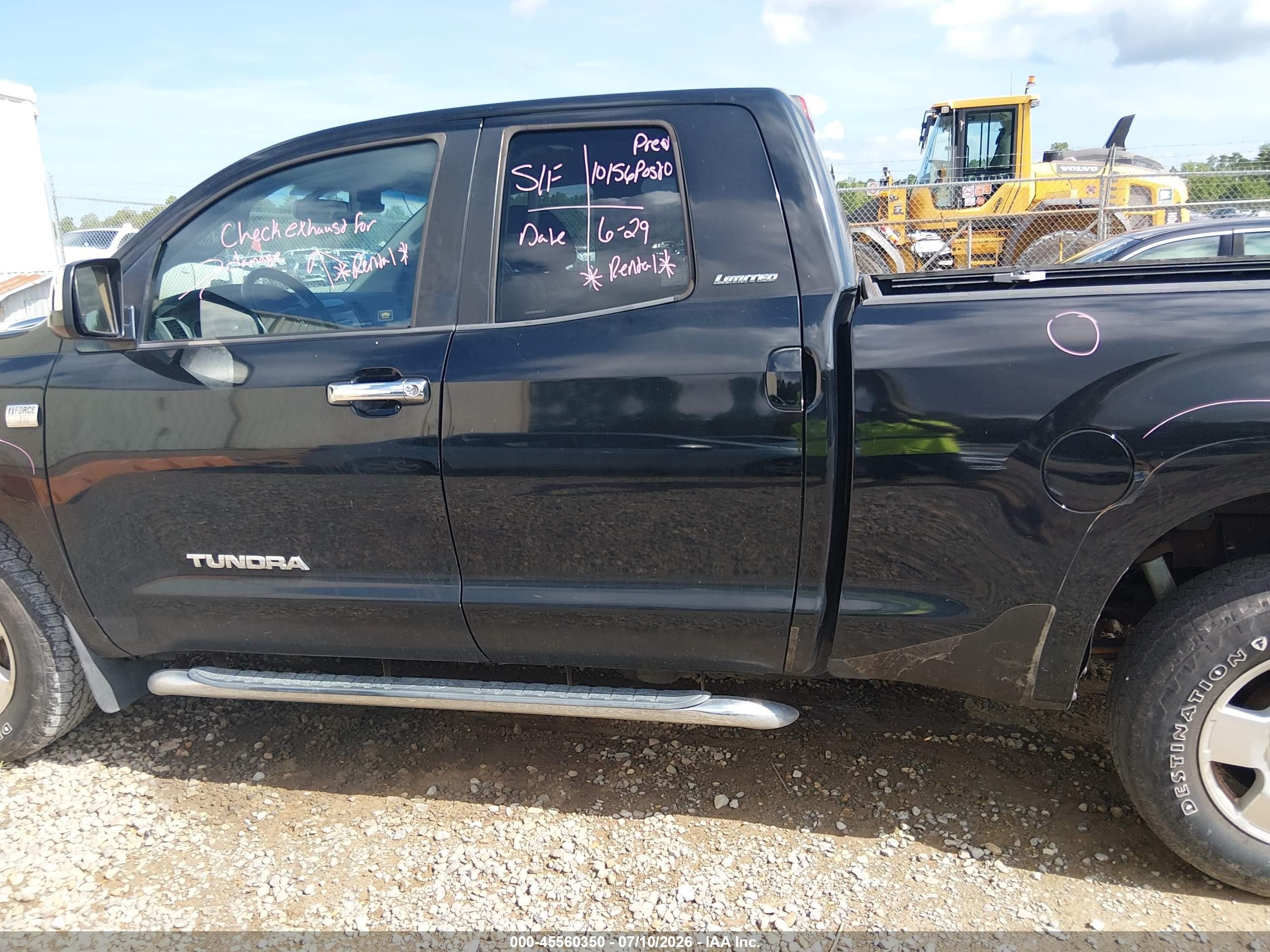 2008 Toyota Tundra Limited 4.7l V8 Black vin: 5TFRT58178X019320