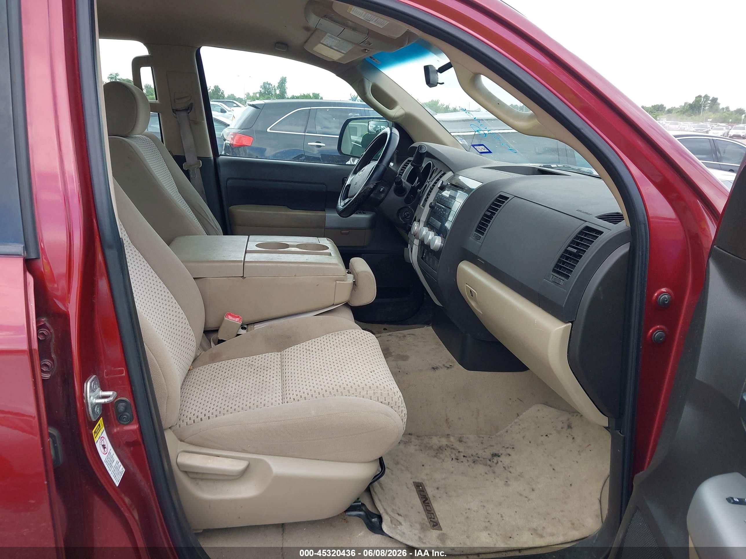 2009 Toyota Tundra Grade V6 Красный vin: 5TFRU54109X017560