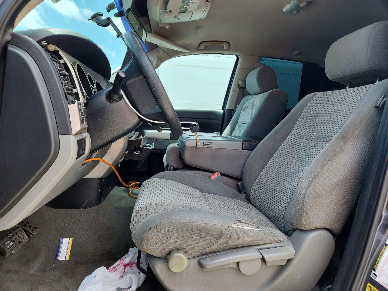 2007 Toyota Tundra Double Cab Sr5 Gray vin: 5TFRU54147X005859