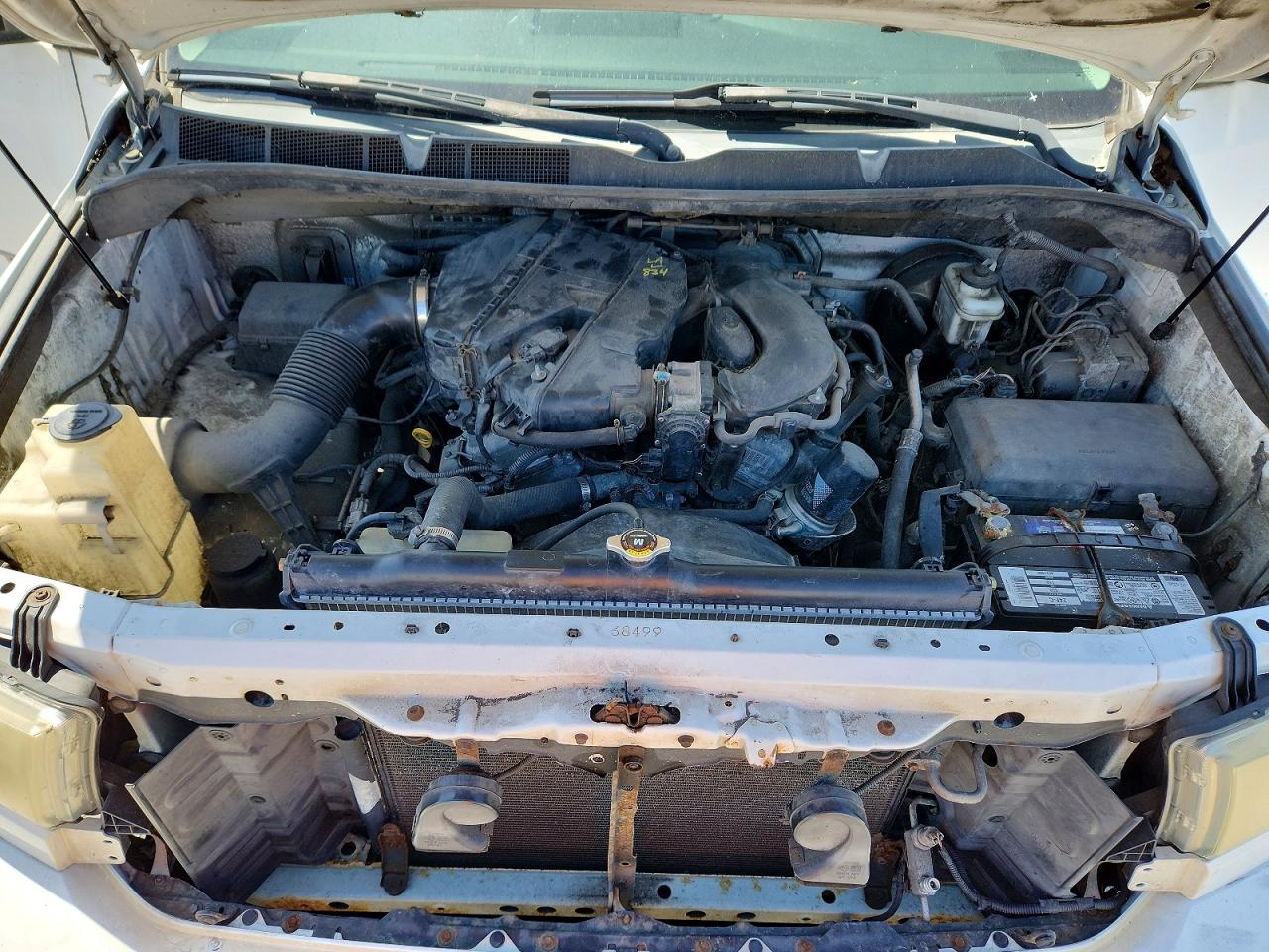 2008 Toyota Tundra Sr5 White vin: 5TFRU54148X009136