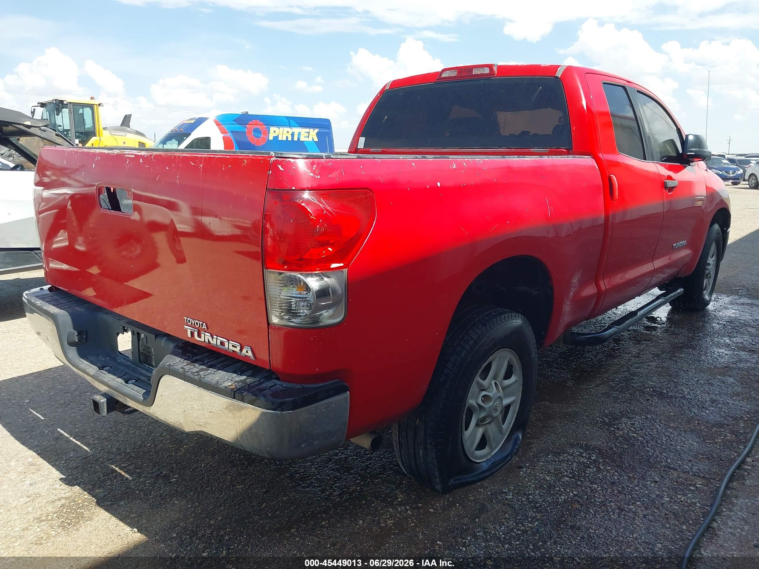 2008 Toyota Tundra Base V6 Red vin: 5TFRU54178X007607