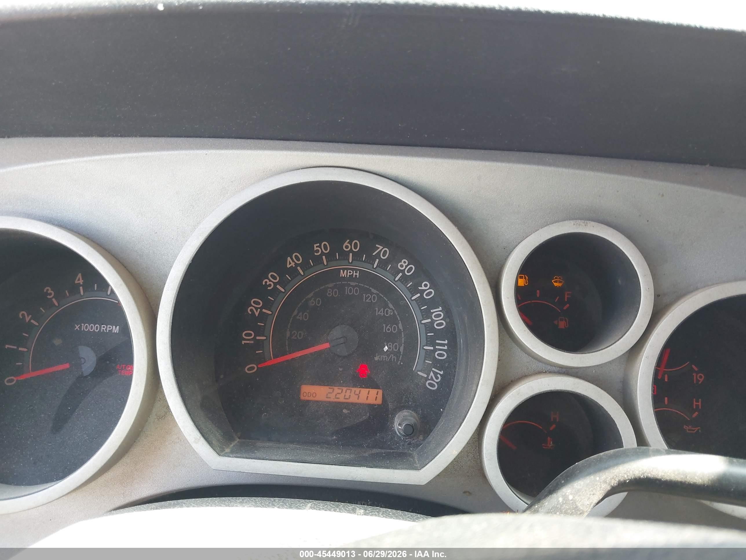 2008 Toyota Tundra Base V6 Red vin: 5TFRU54178X007607