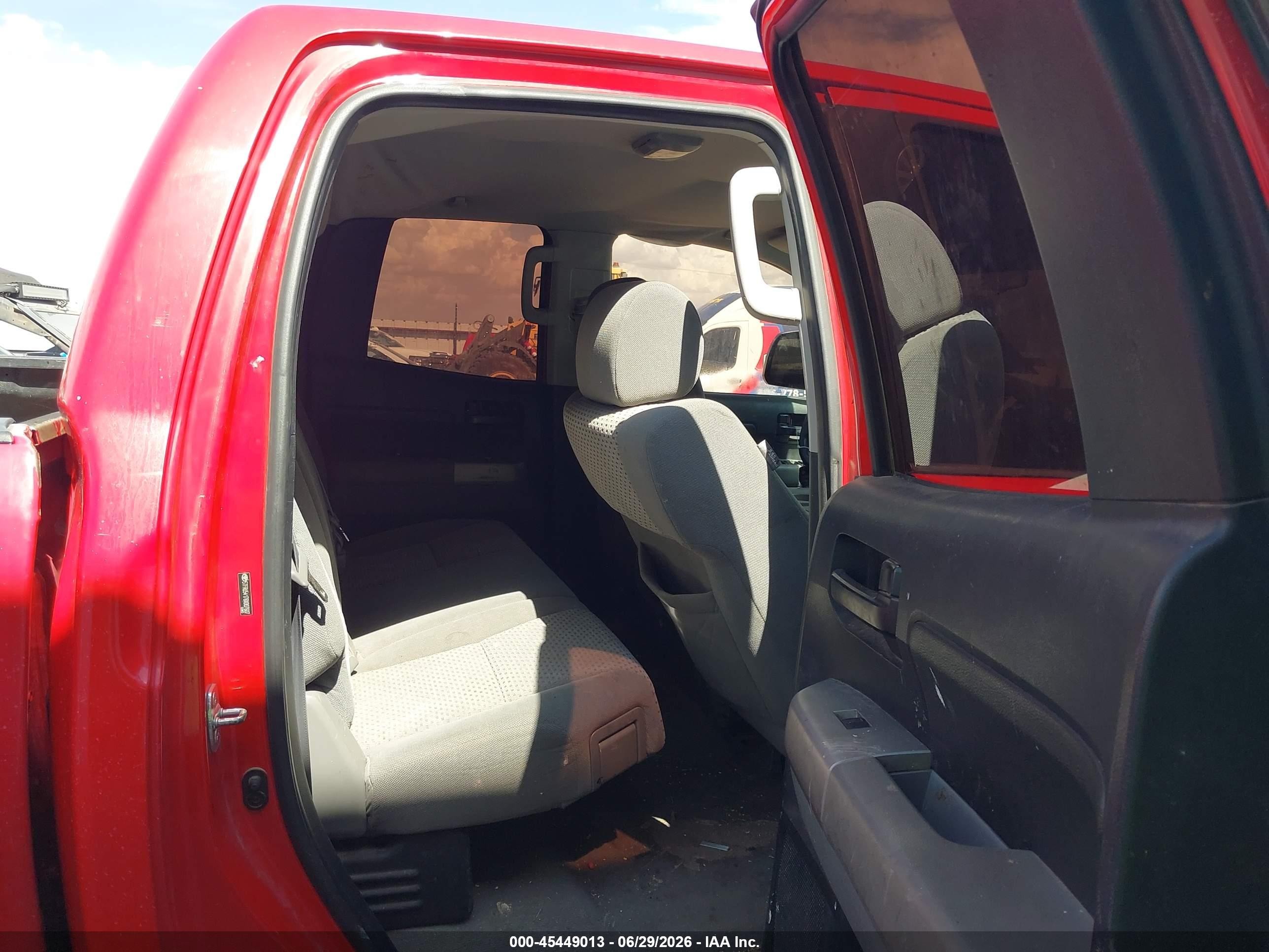 2008 Toyota Tundra Base V6 Red vin: 5TFRU54178X007607