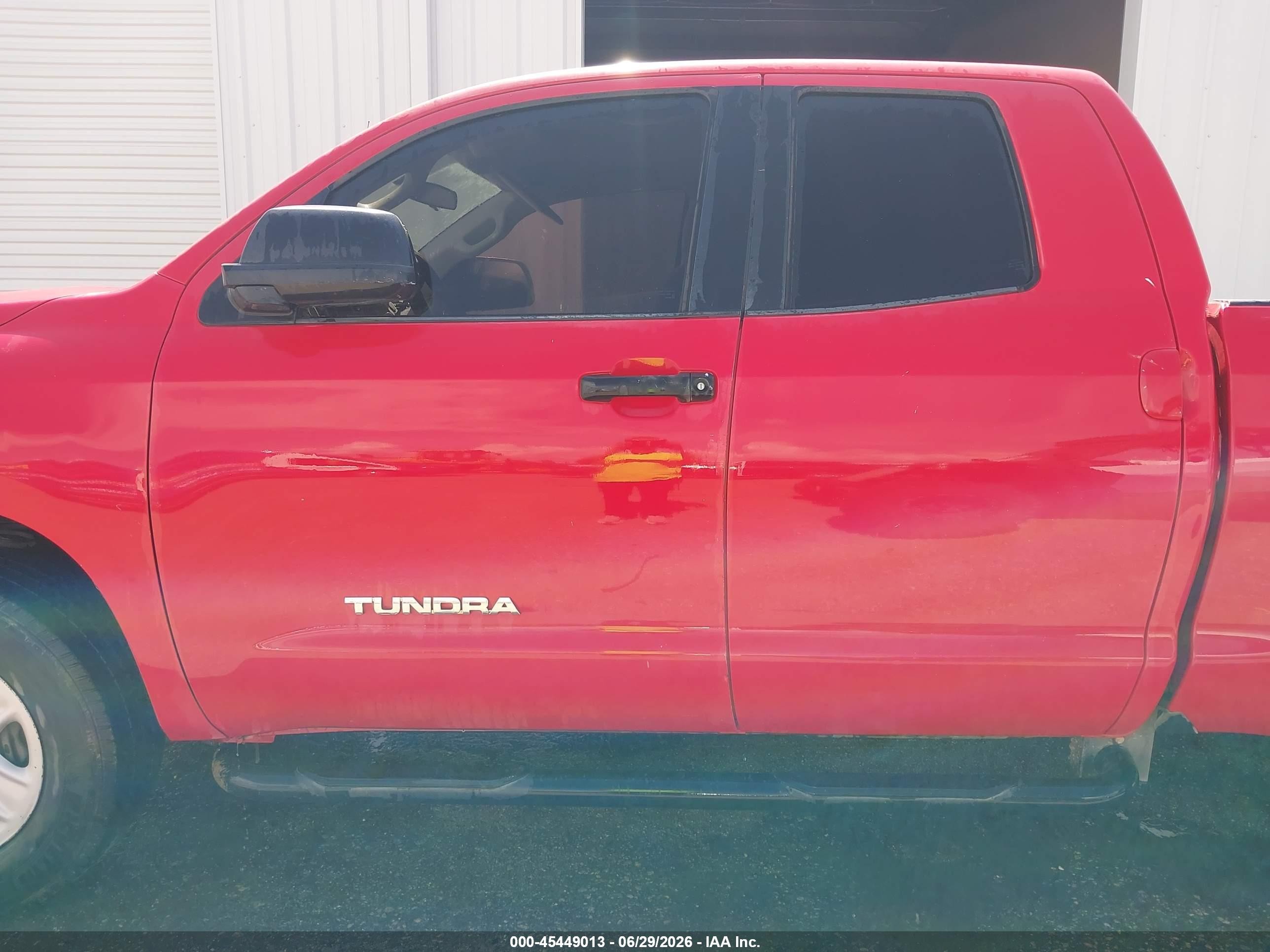 2008 Toyota Tundra Base V6 Red vin: 5TFRU54178X007607