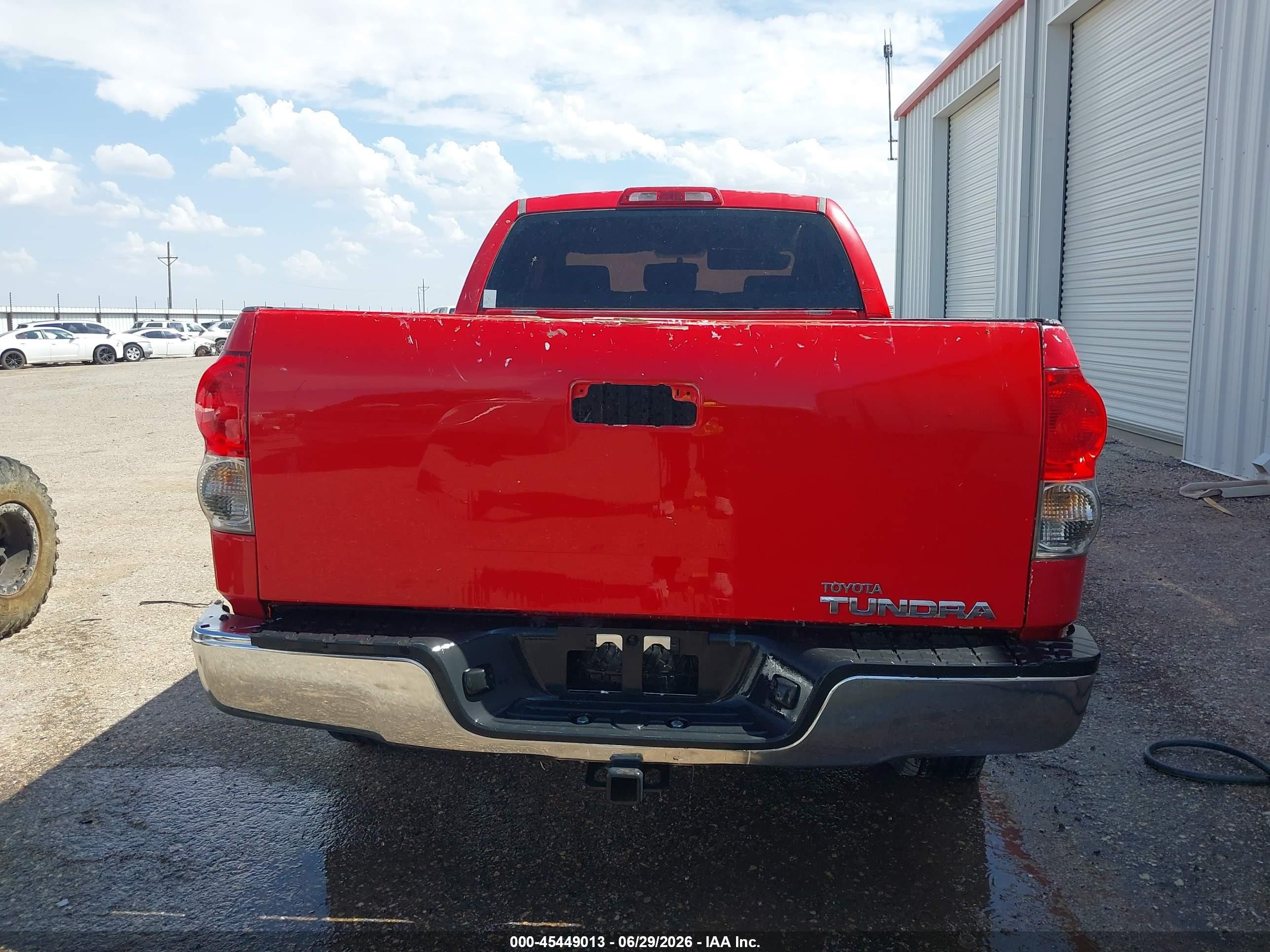 2008 Toyota Tundra Base V6 Red vin: 5TFRU54178X007607