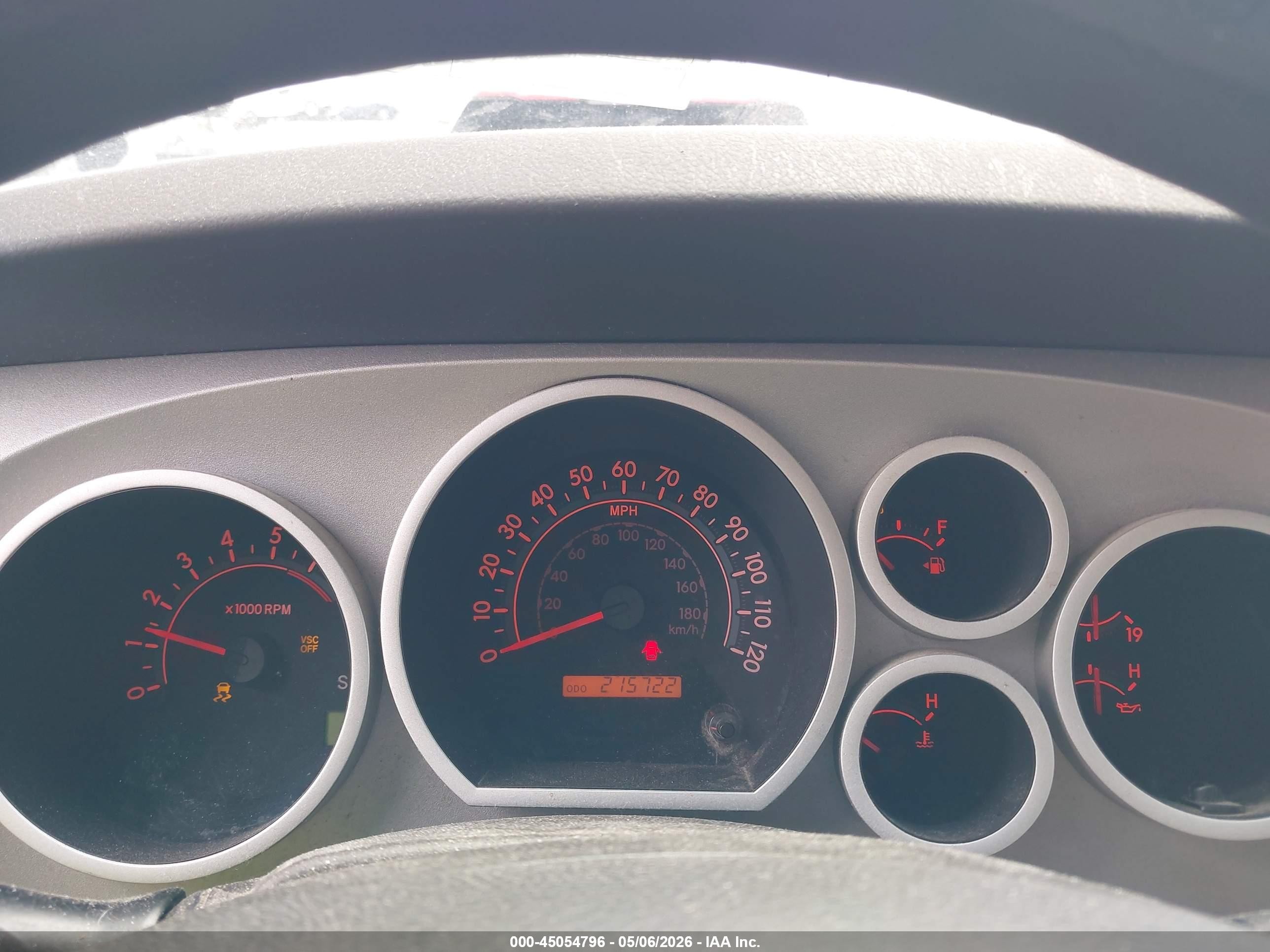2009 Toyota Tundra Grade V6 Red vin: 5TFRU54199X020179