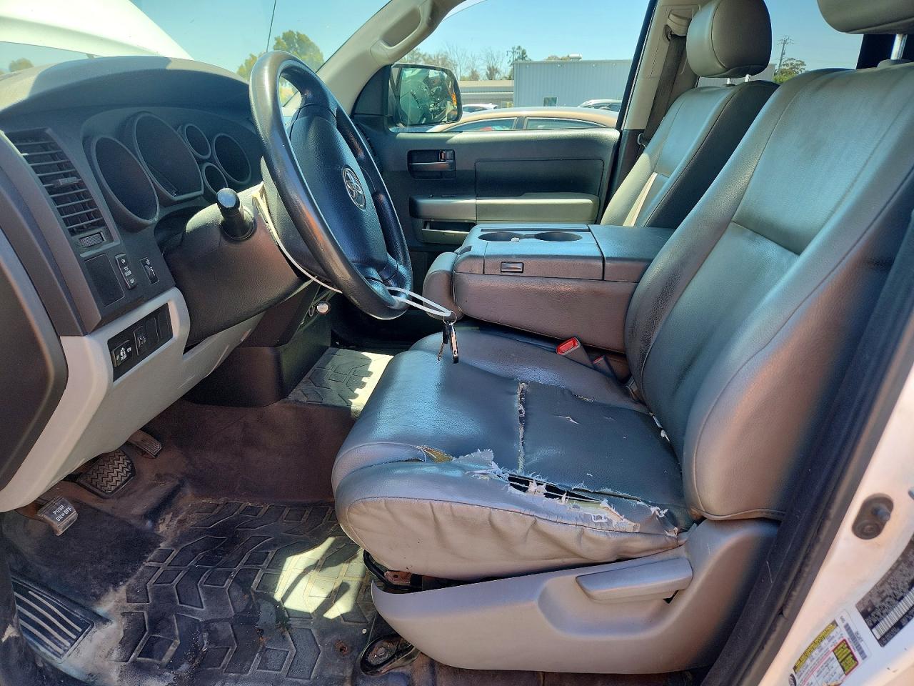 2010 Toyota Tundra Double Cab Sr5 White vin: 5TFRU5F10AX024090