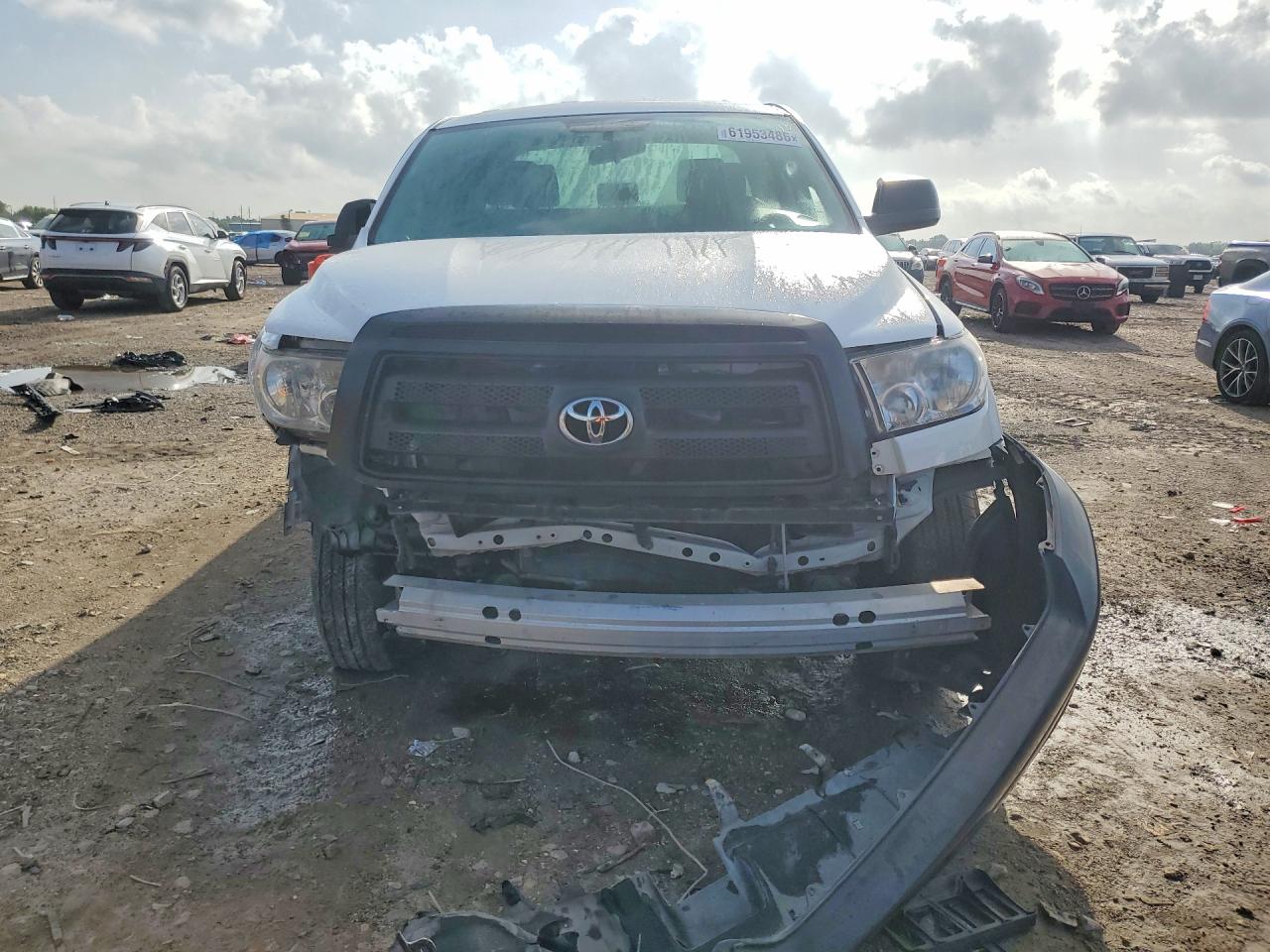 2013 Toyota Tundra Double Cab Sr5 White vin: 5TFRU5F12DX029778