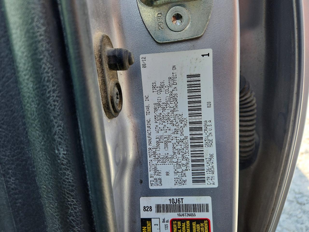 2012 Toyota Tundra Double Cab Sr5 Серебряный vin: 5TFRU5F13CX028198