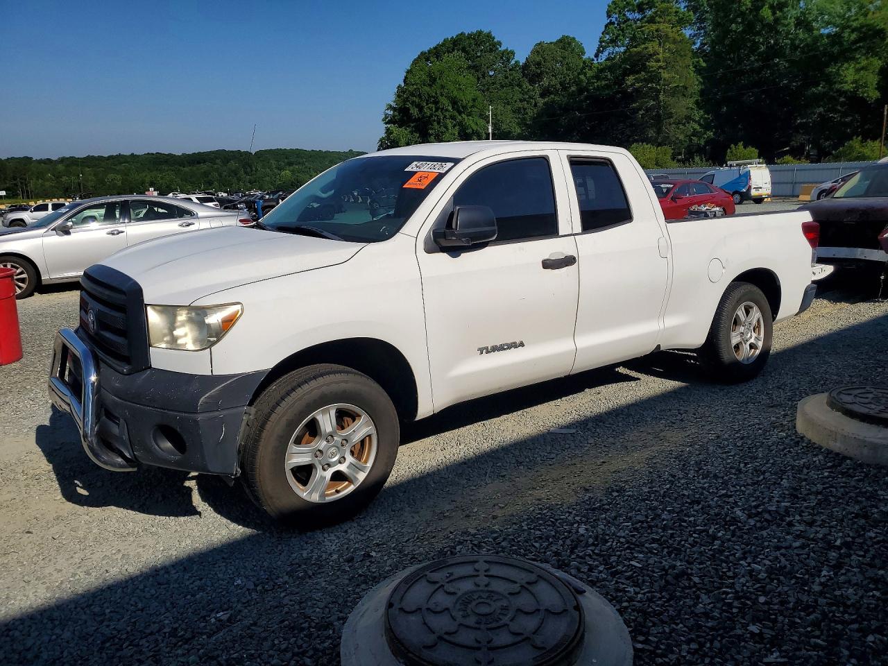 2010 Toyota Tundra Double Cab Sr5 White vin: 5TFRU5F15AX023632