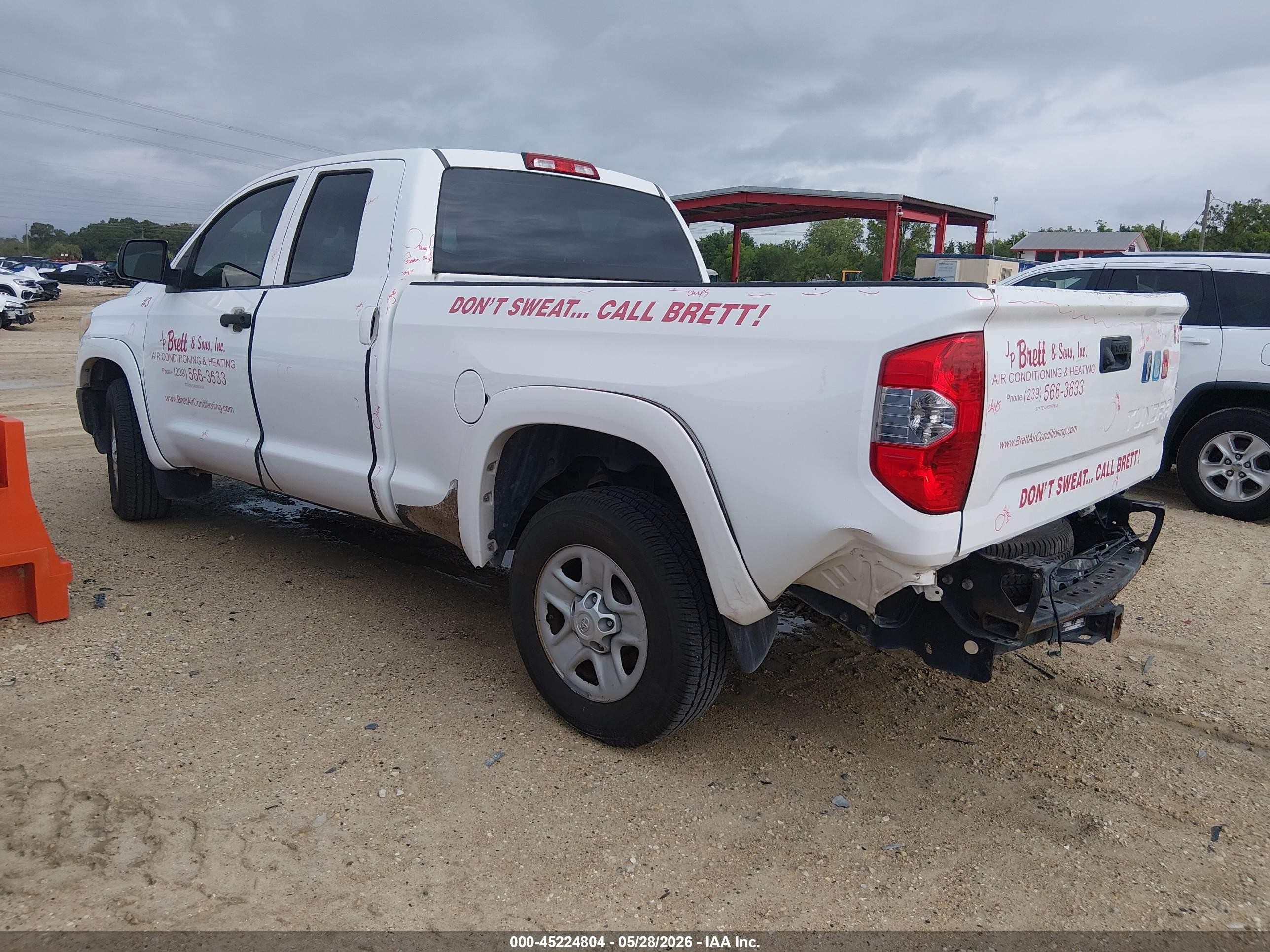 2014 Toyota Tundra Sr V6 White vin: 5TFRU5F15EX032627