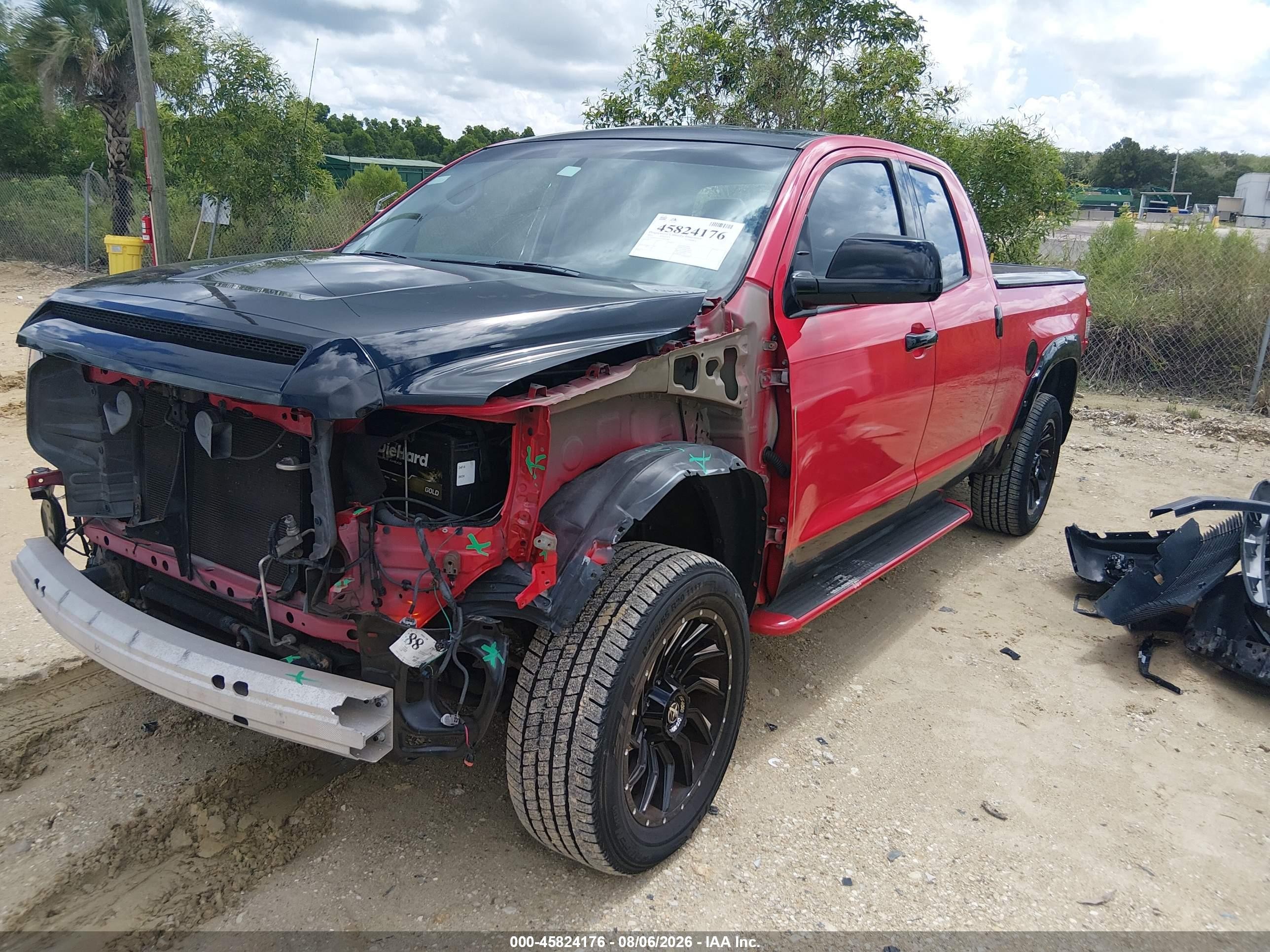 2014 Toyota Tundra Sr V6 Красный vin: 5TFRU5F1XEX031389