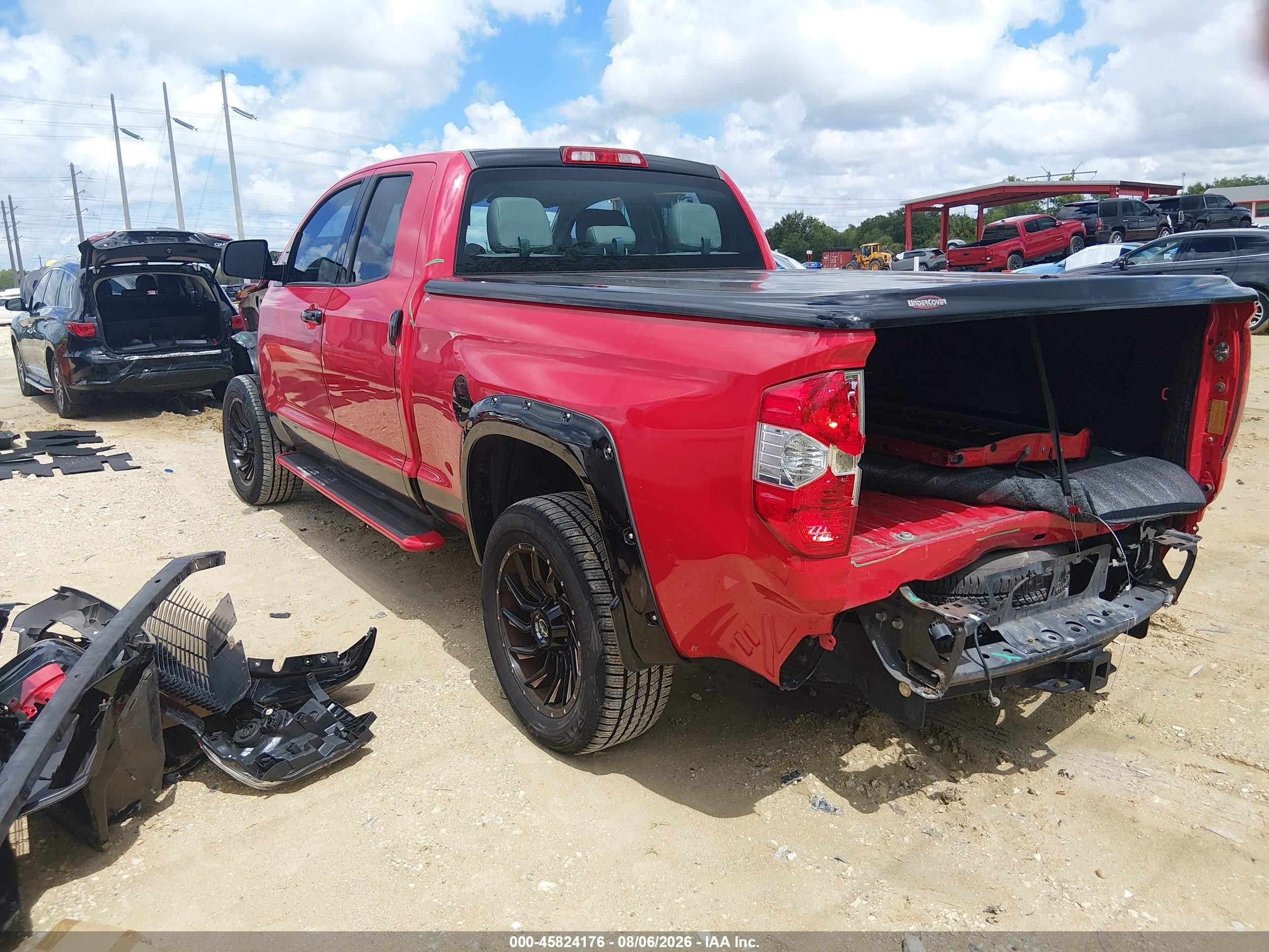 2014 Toyota Tundra Sr V6 Красный vin: 5TFRU5F1XEX031389