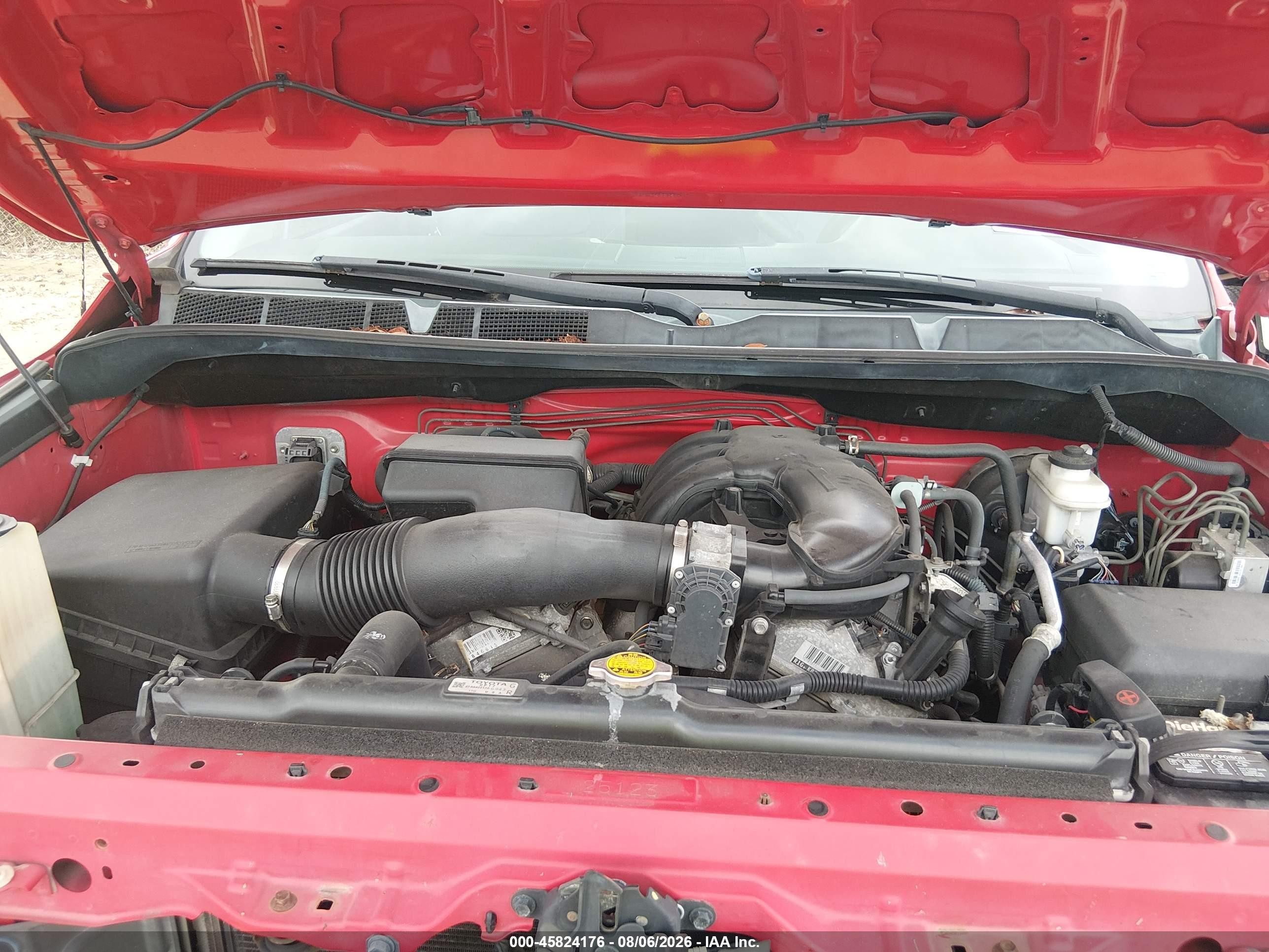 2014 Toyota Tundra Sr V6 Красный vin: 5TFRU5F1XEX031389