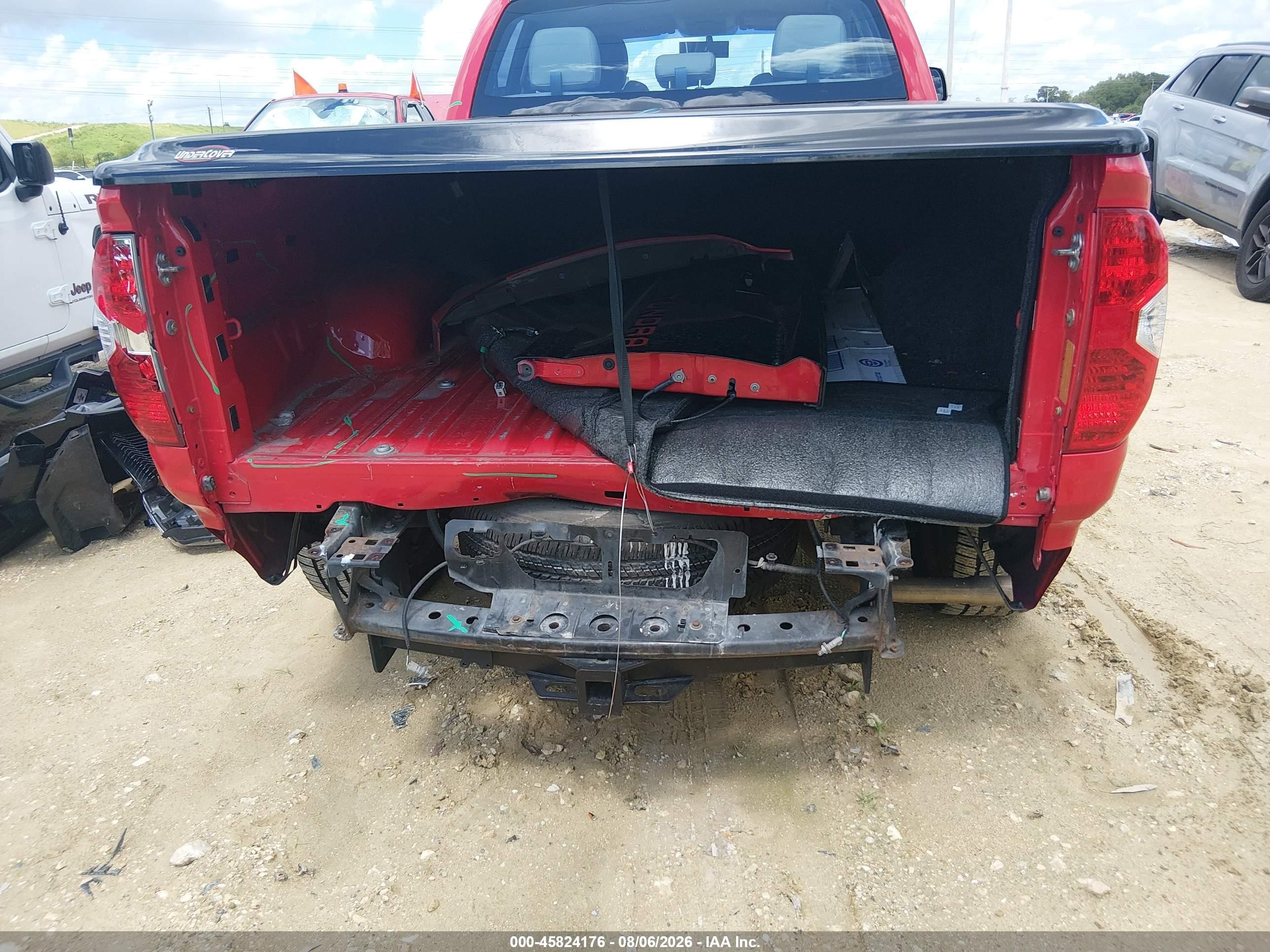 2014 Toyota Tundra Sr V6 Красный vin: 5TFRU5F1XEX031389