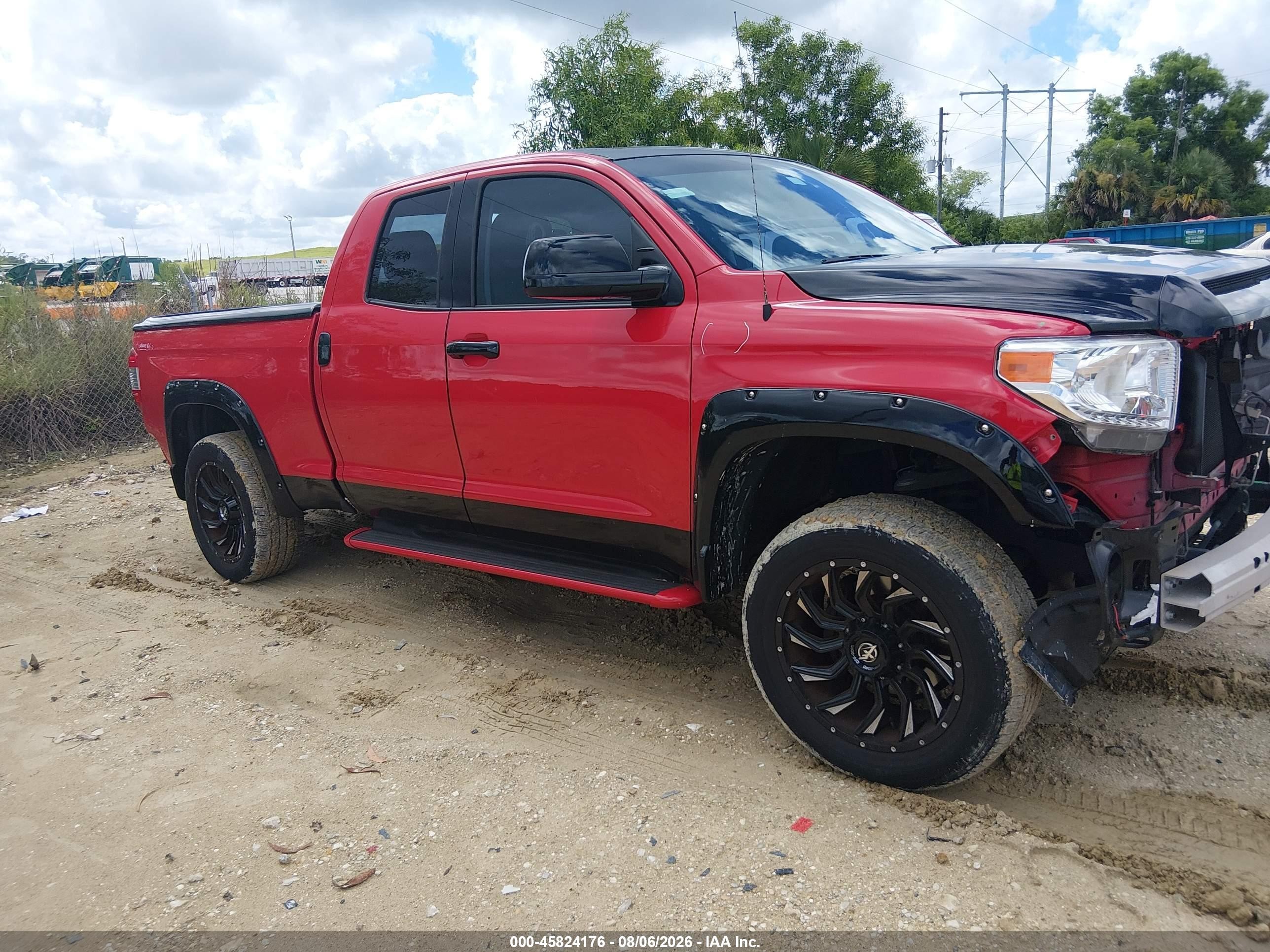 2014 Toyota Tundra Sr V6 Красный vin: 5TFRU5F1XEX031389