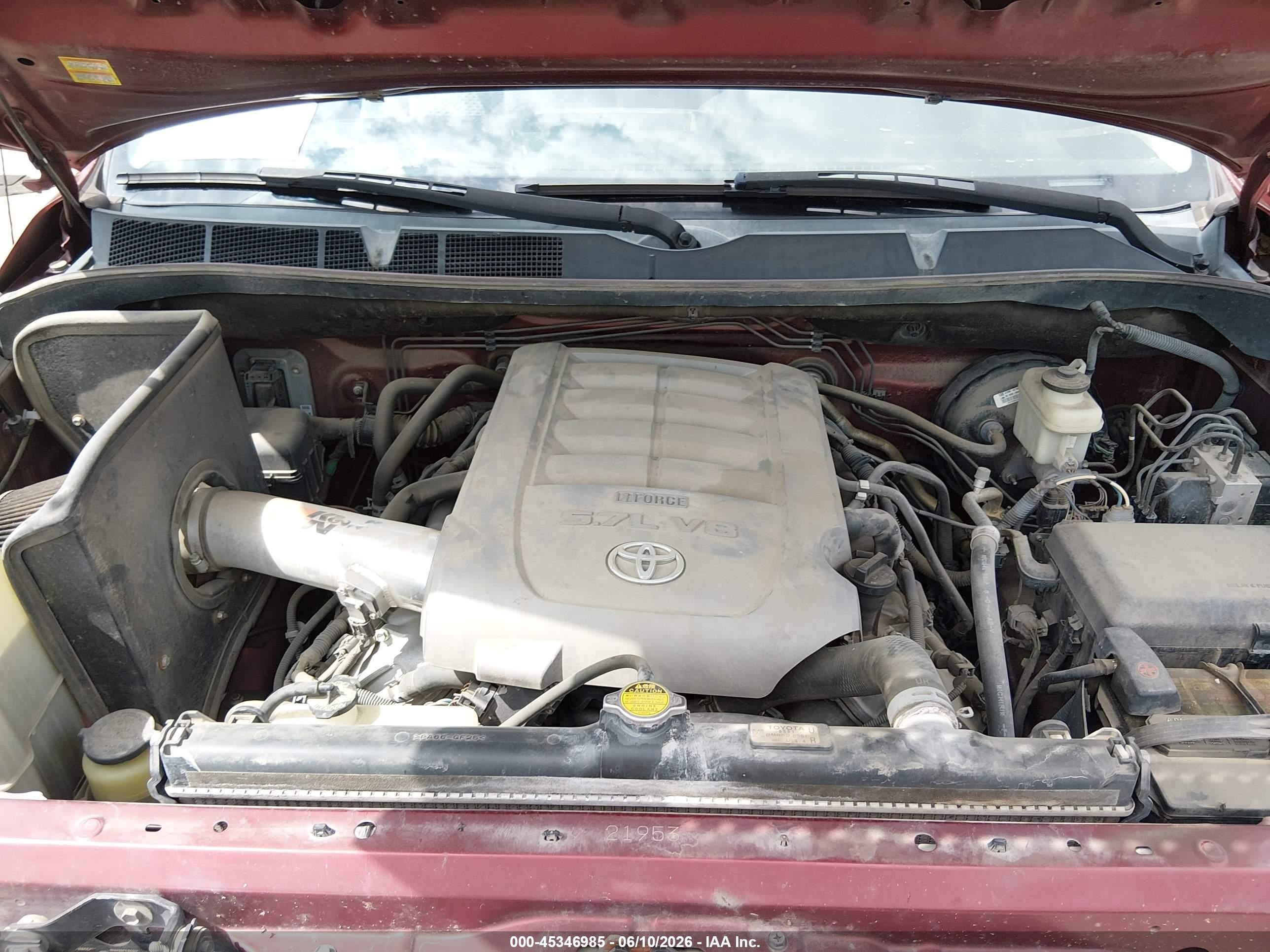 2007 Toyota Tundra Sr5 V8 Maroon vin: 5TFRV54107X012871